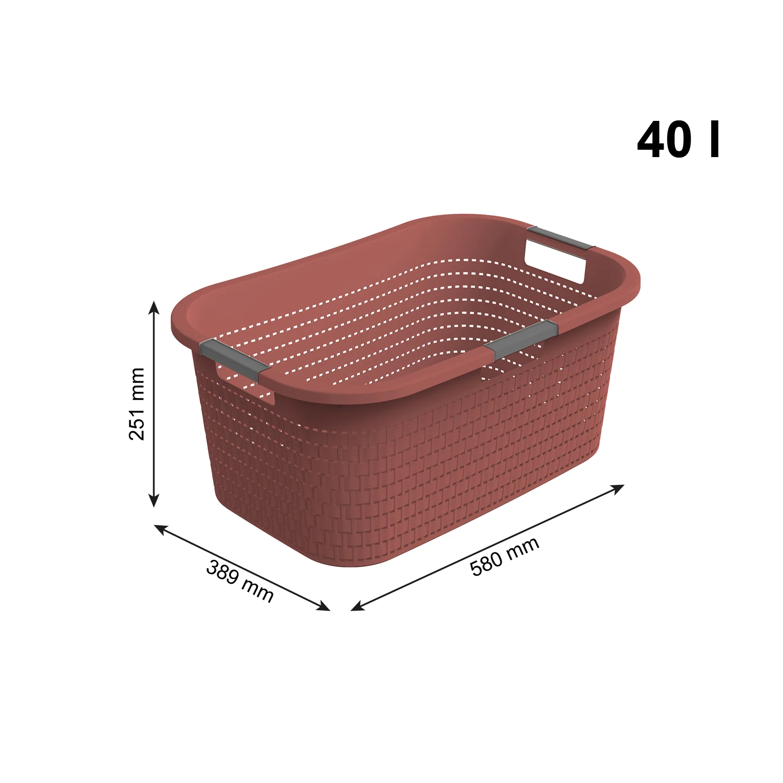 2er Set Country Wäschekorb 40l 2tlg. - Image 6