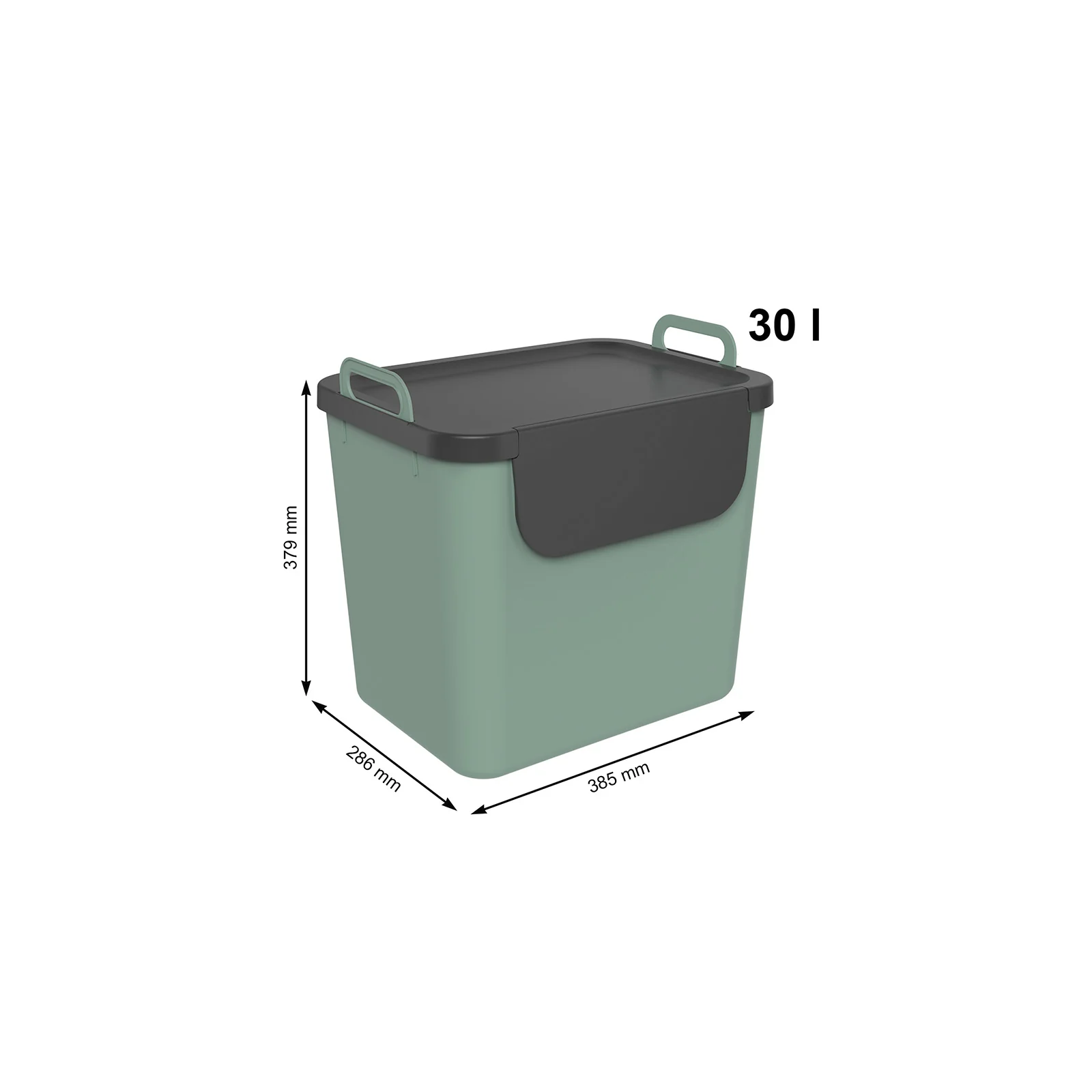 3er Set Recycling Müllsystem 30 L JIVE - Image 18