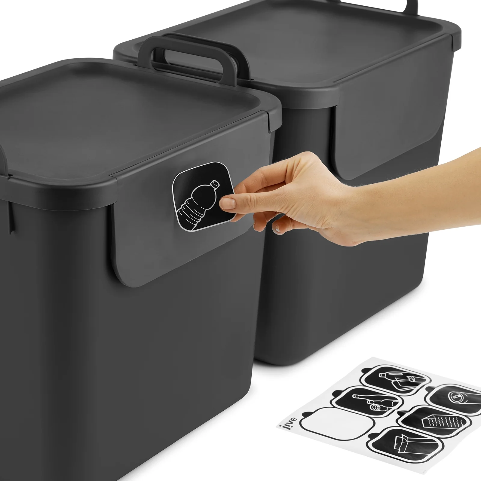 3er Set Recycling Müllsystem 30 L JIVE - Image 27