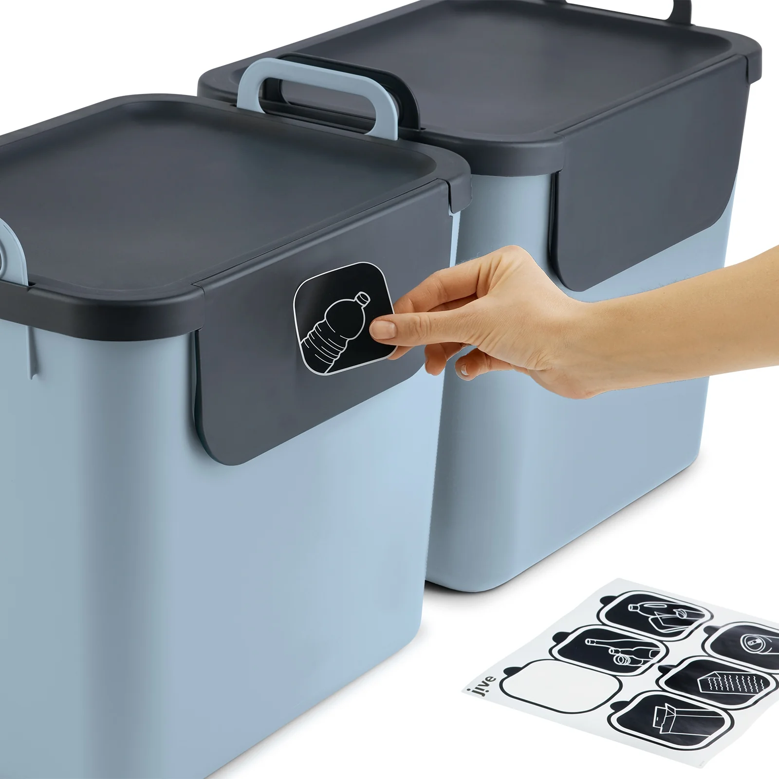 3er Set Recycling Müllsystem 30 L JIVE - Image 28