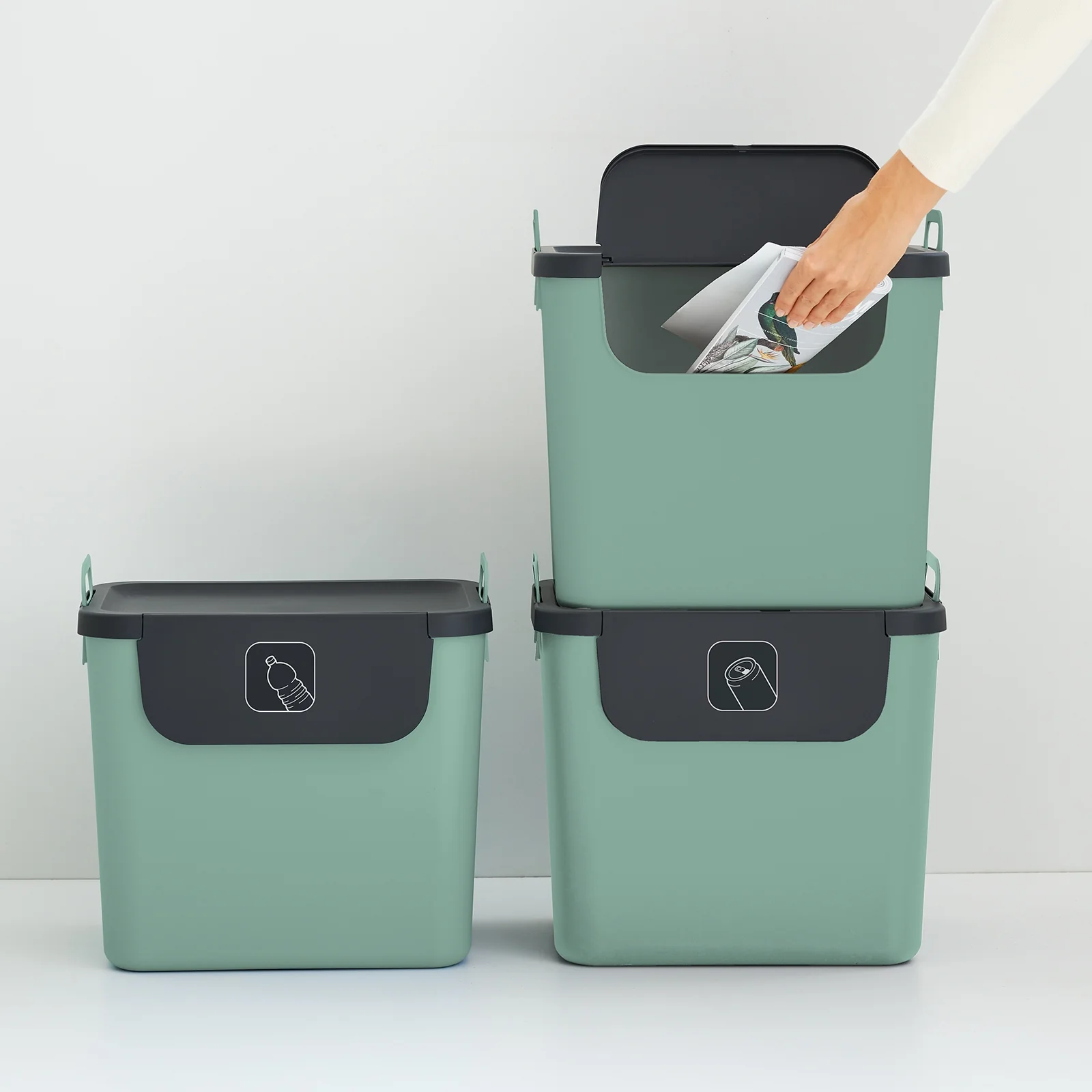 3er Set Recycling Müllsystem 30 L JIVE - Image 70