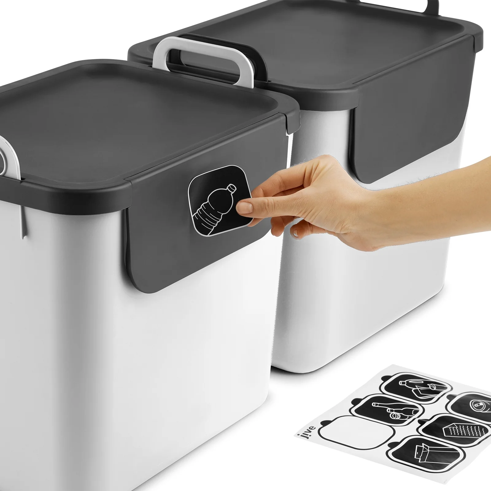 3er Set Recycling Müllsystem 30 L JIVE - Image 76