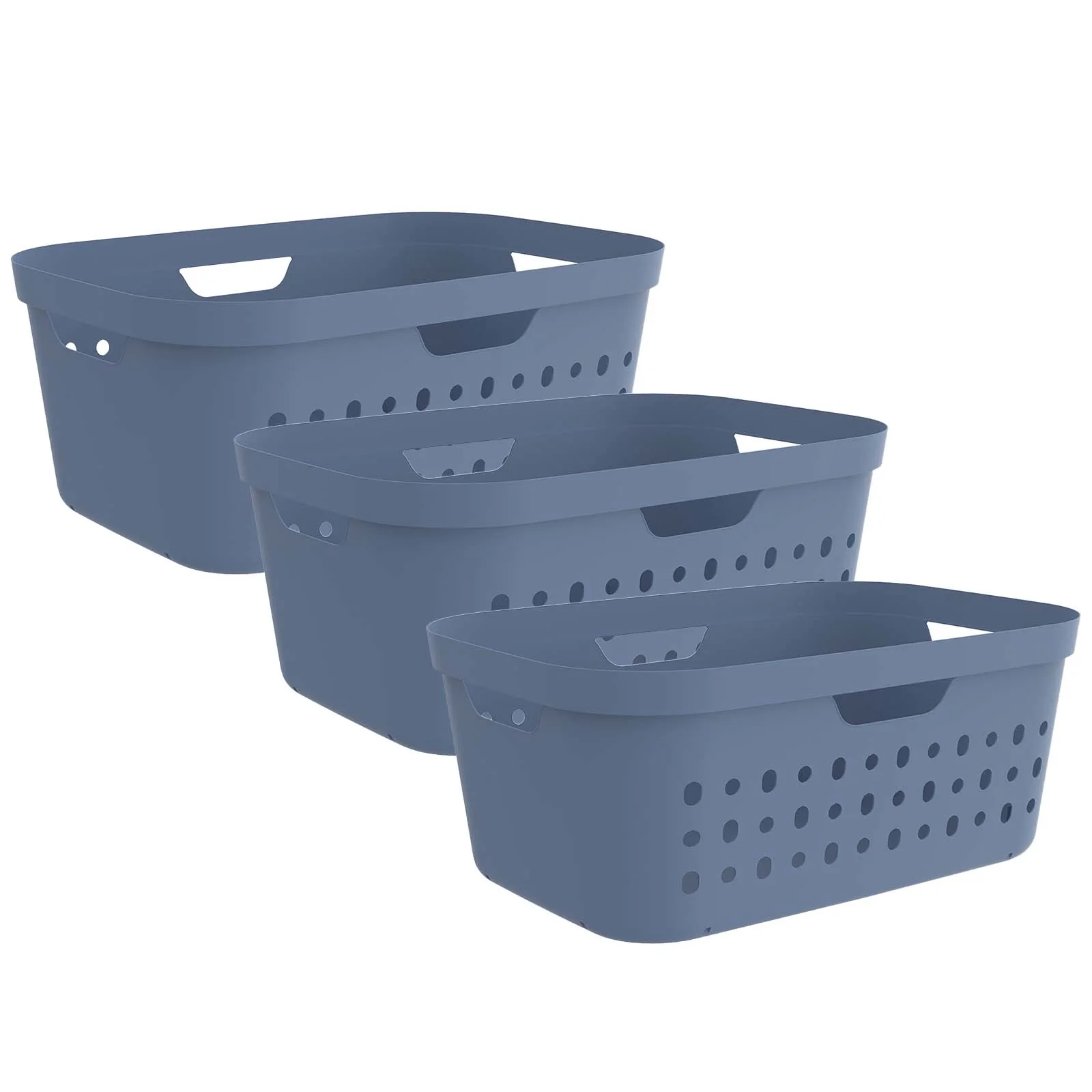 3er-Set Wäschekorb Jona 39l
