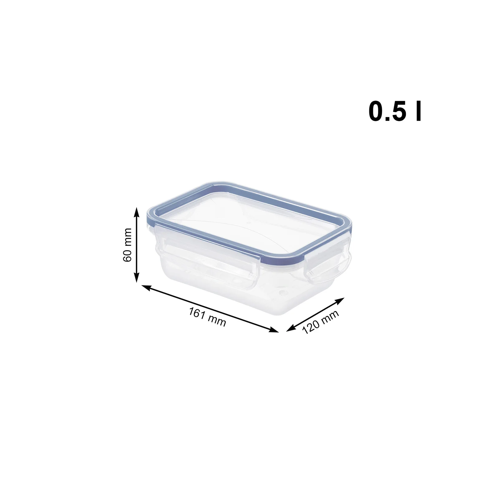 4er Set Kühlschrankdose 0,5 l CLIC & LOCK - Image 3