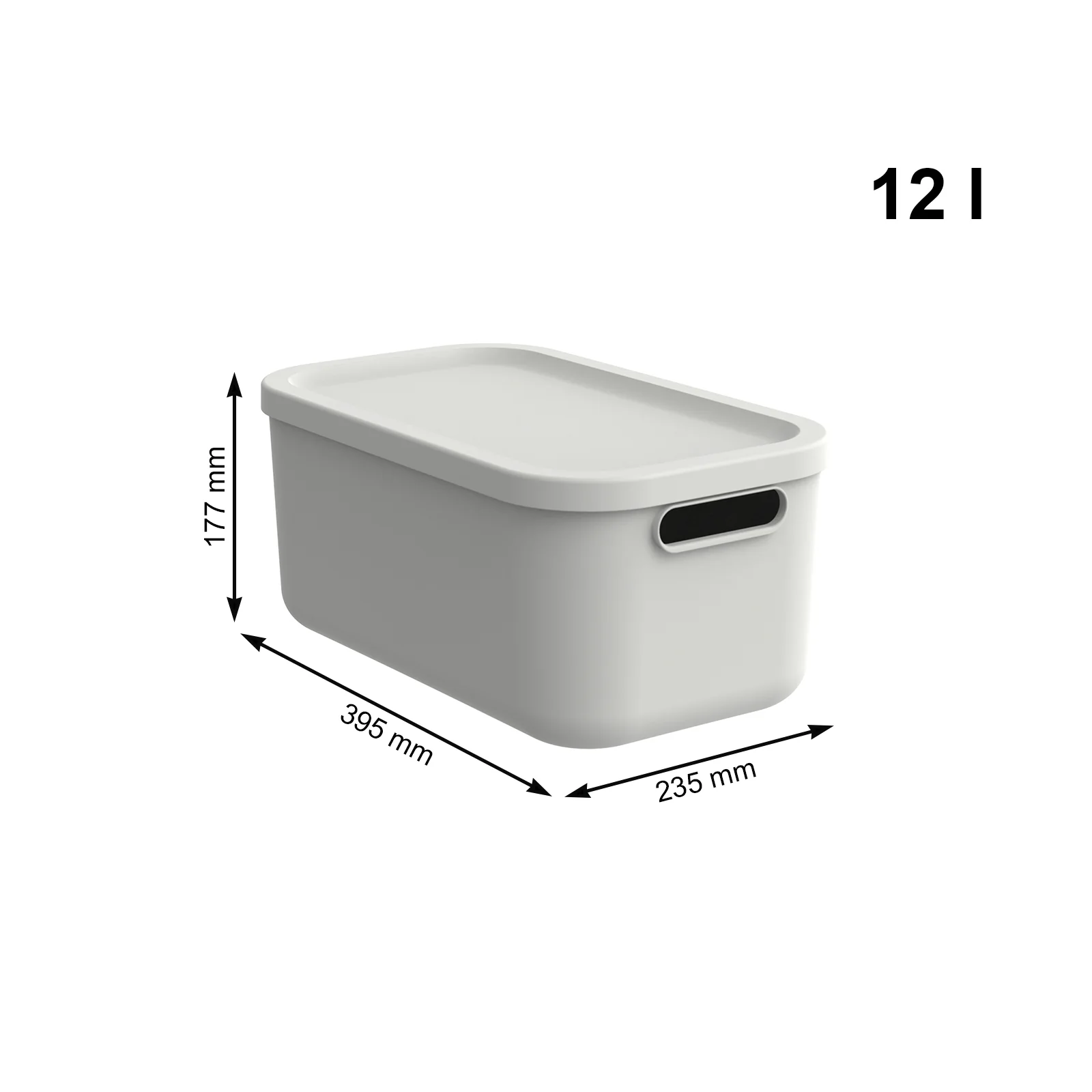 Aufbewahrungsboxen-Set 3tlg. 2x 12l und 55l ALBULA LIGHT - Image 23