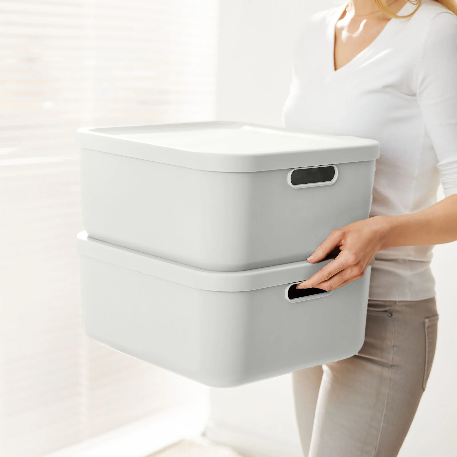 Aufbewahrungsboxen-Set 3tlg. 2x 20l und 55l ALBULA LIGHT - Image 7