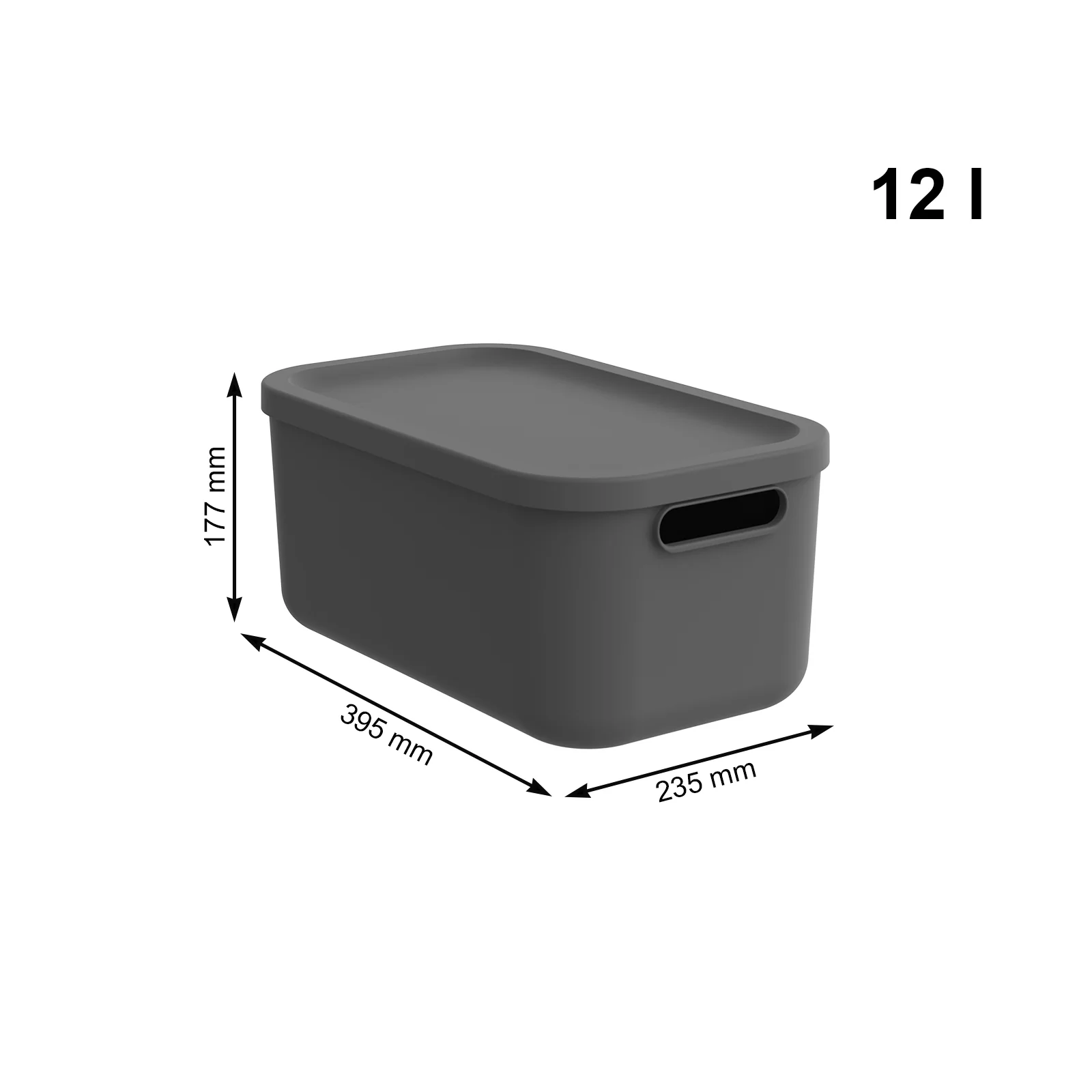 Aufbewahrungsboxen-Set 5tlg. 4x 12l und 1x 55l ALBULA LIGHT - Image 10