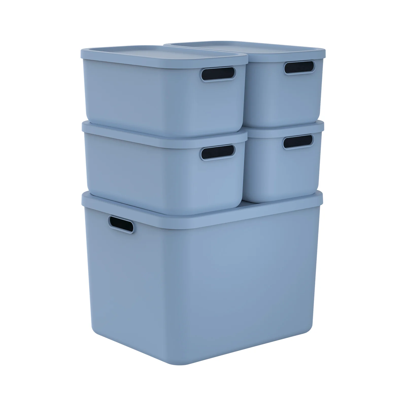 Aufbewahrungsboxen-Set 5tlg. 4x 12l und 1x 55l ALBULA LIGHT - Image 14