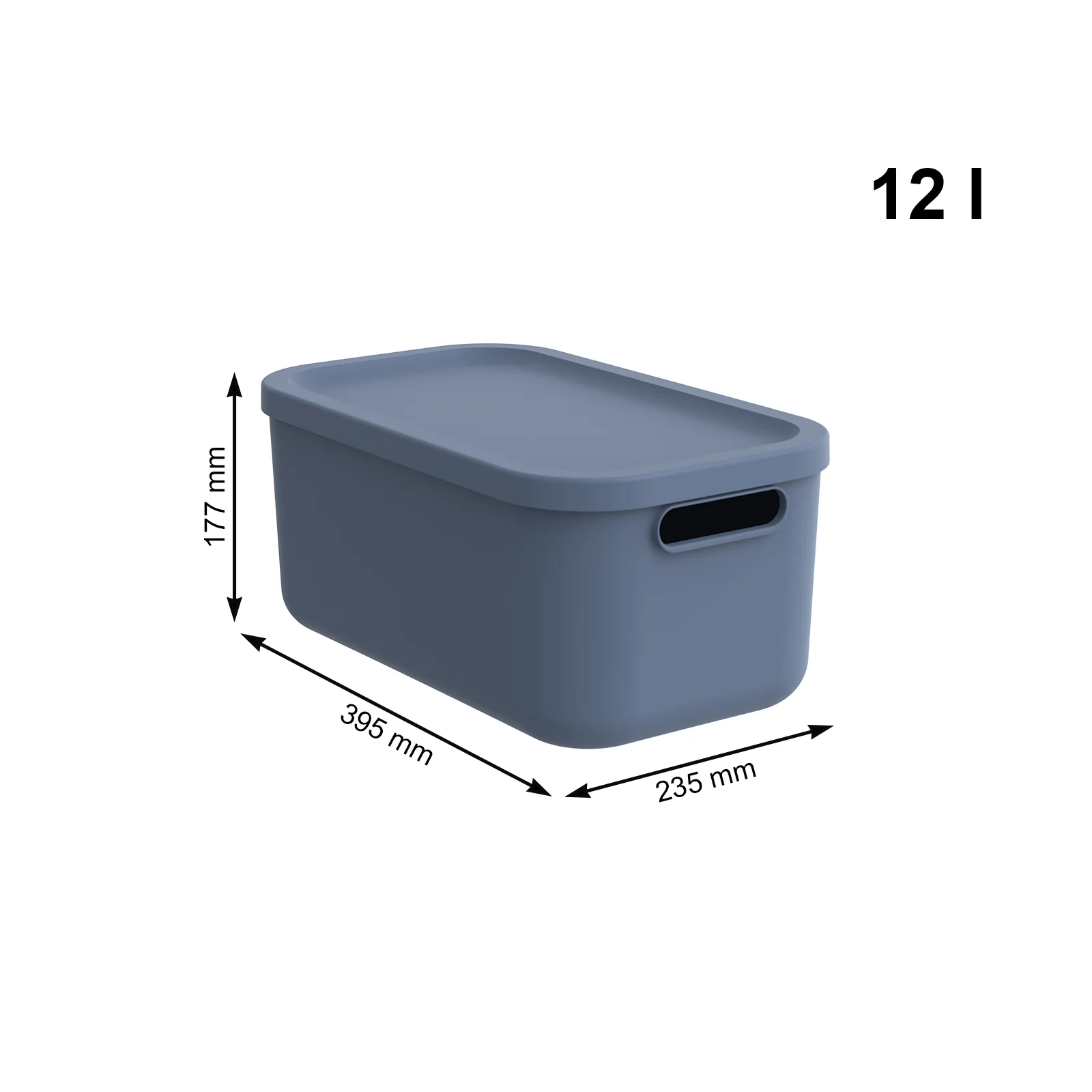 Aufbewahrungsboxen-Set 5tlg. 4x 12l und 1x 55l ALBULA LIGHT - Image 16