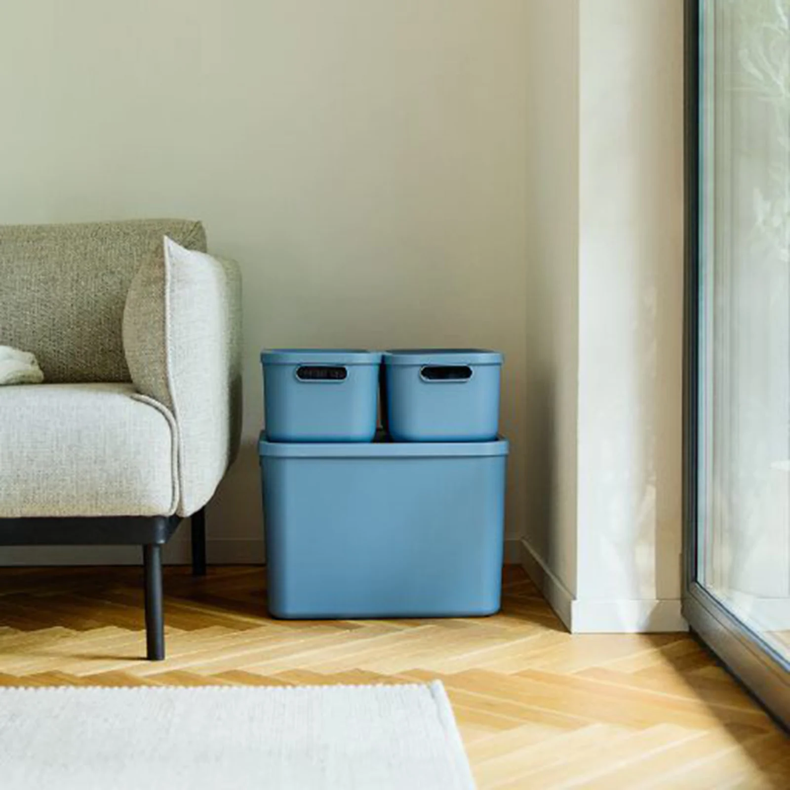 Aufbewahrungsboxen-Set 5tlg. 4x 12l und 1x 55l ALBULA LIGHT - Image 20
