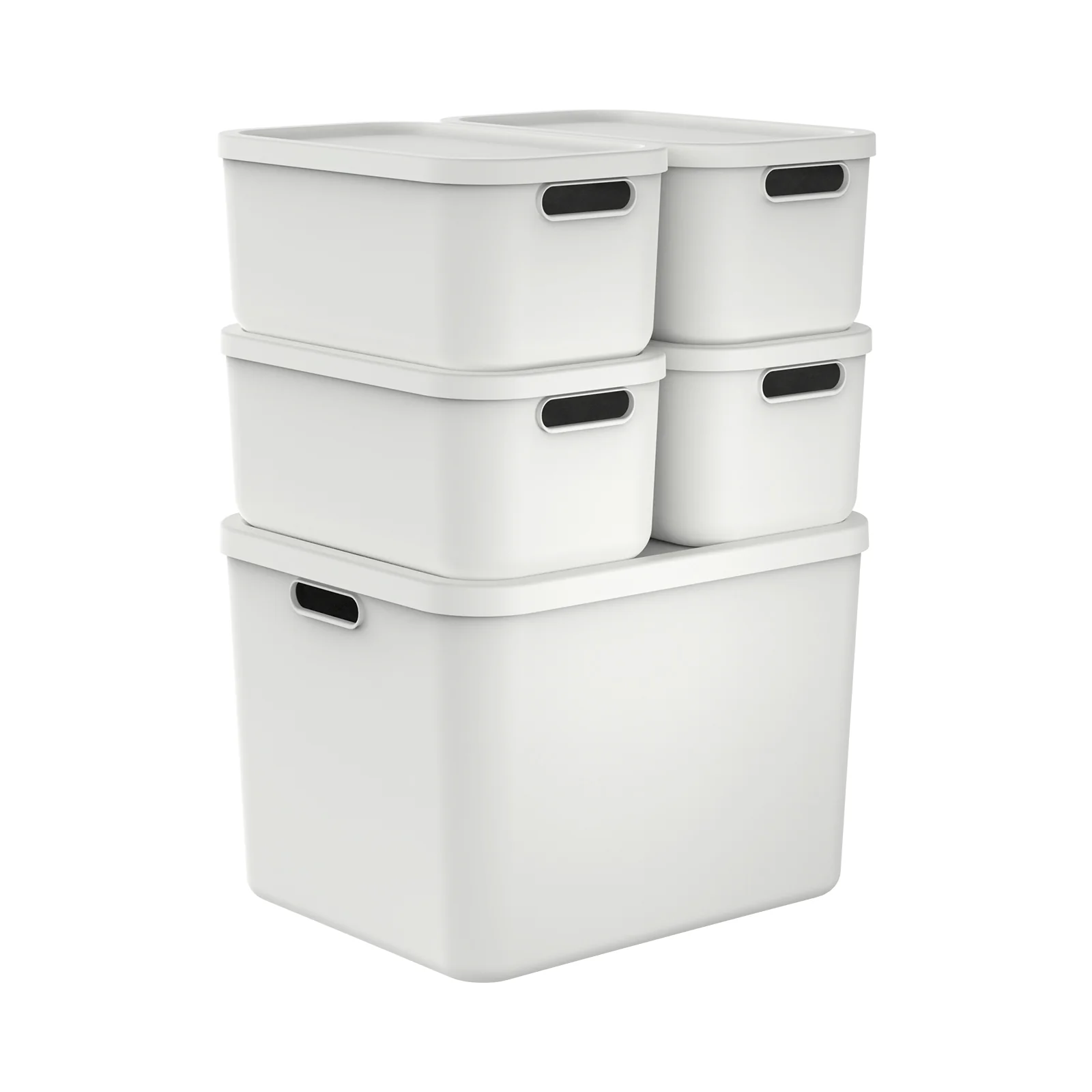 Aufbewahrungsboxen-Set 5tlg. 4x 12l und 1x 55l ALBULA LIGHT - Image 21