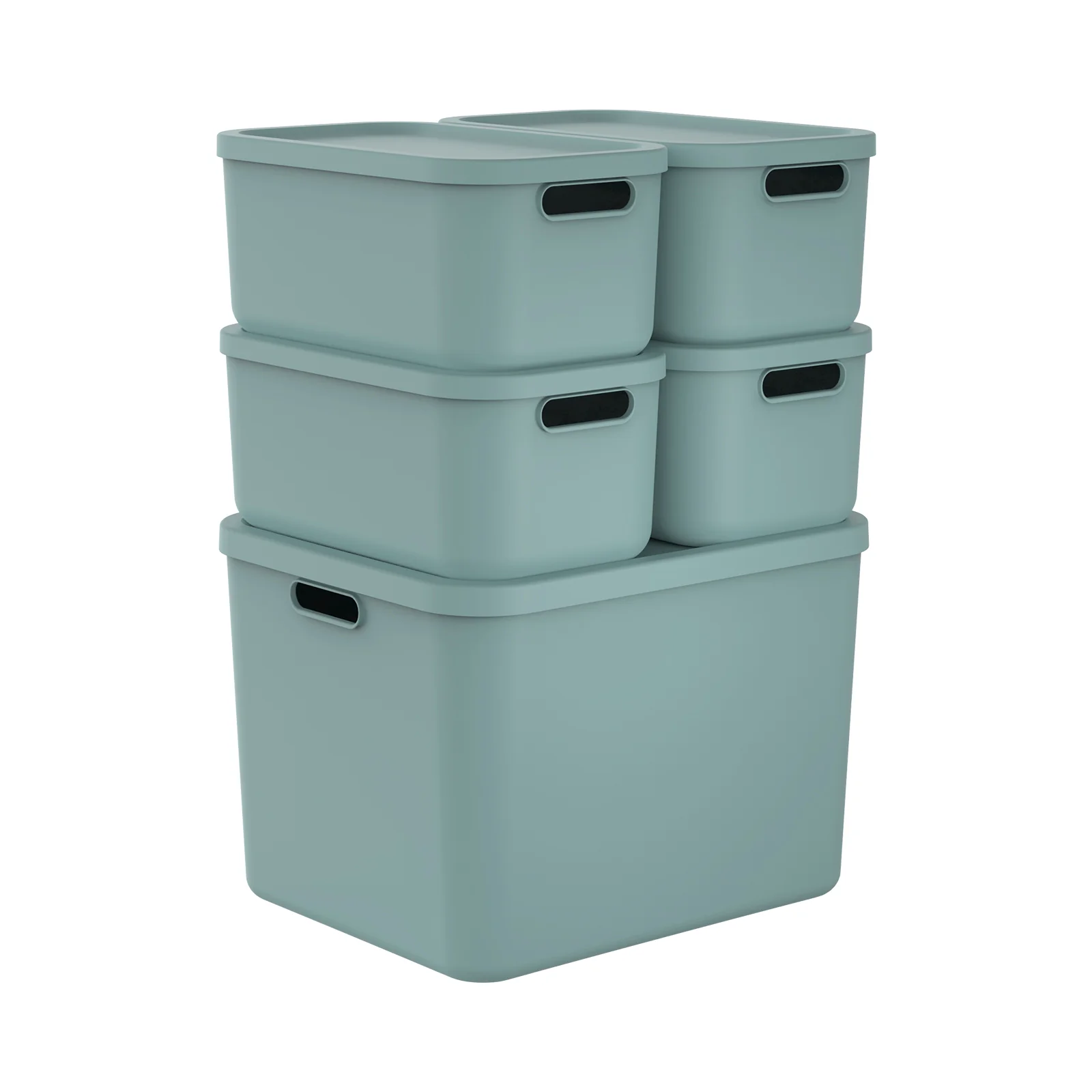 Aufbewahrungsboxen-Set 5tlg. 4x 12l und 1x 55l ALBULA LIGHT - Image 27