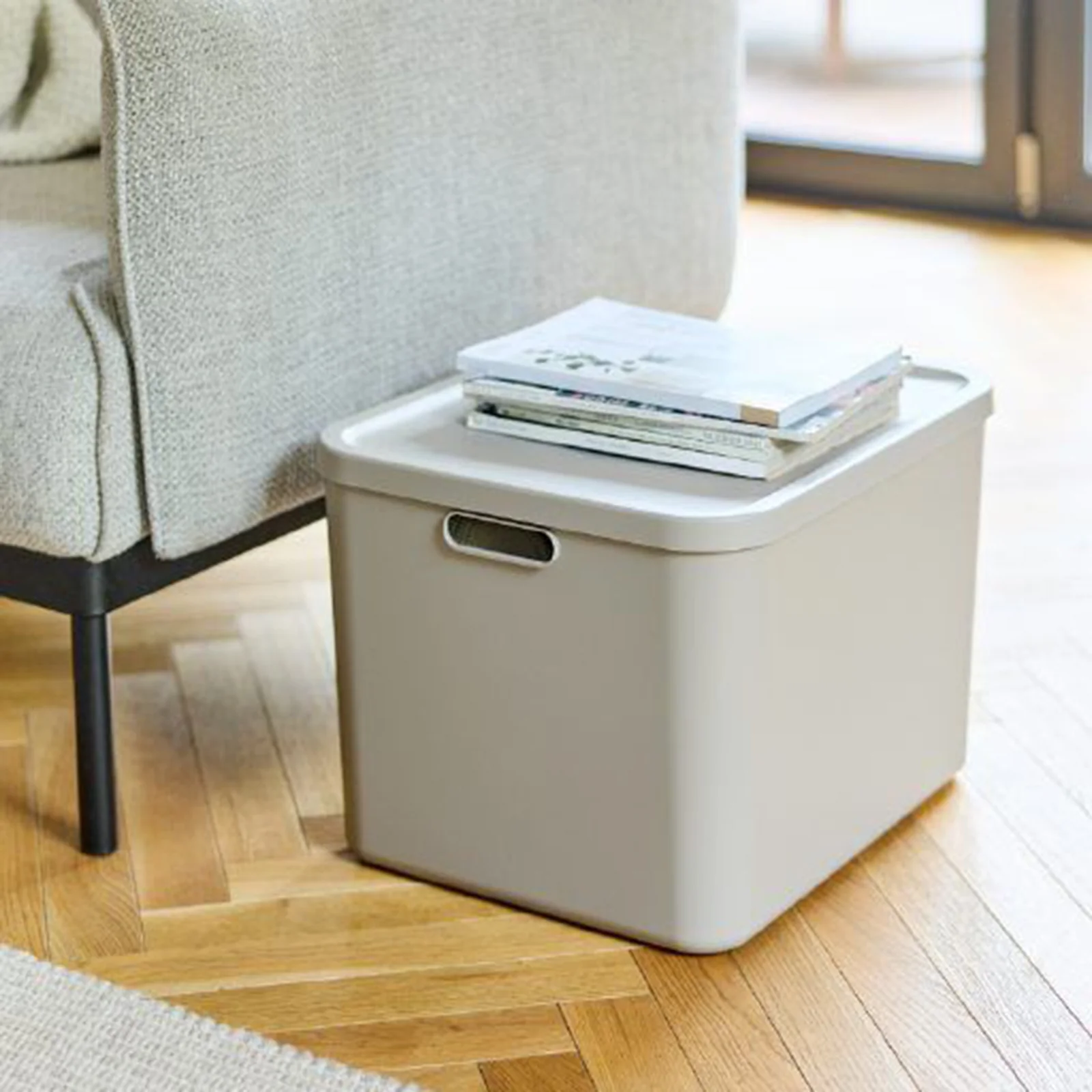 Aufbewahrungsboxen-Set 5tlg. 4x 12l und 1x 55l ALBULA LIGHT - Image 5