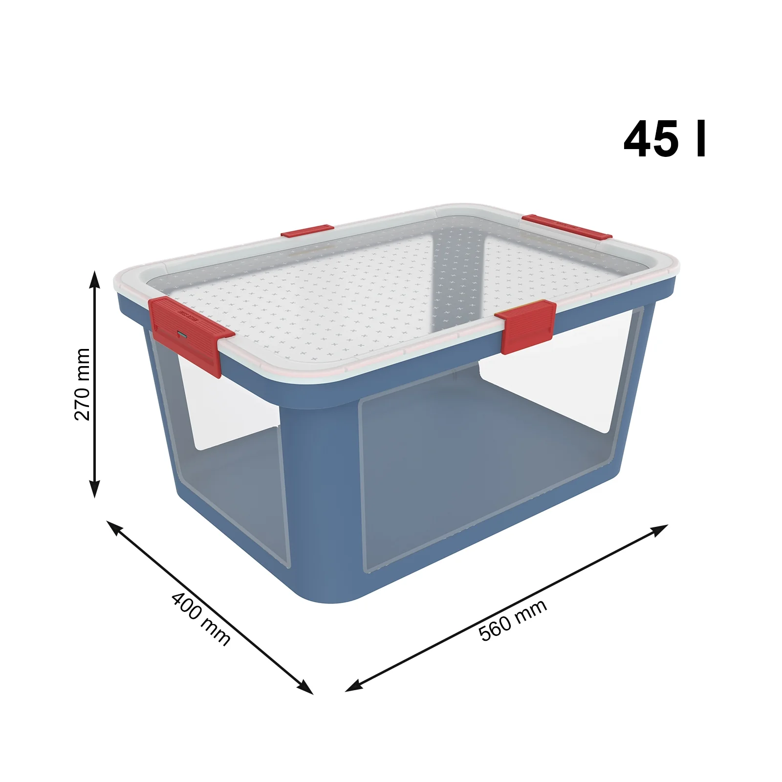 Box inkl. Deckel mit Clips und Dichtung 45 l ALBRIS - Image 7