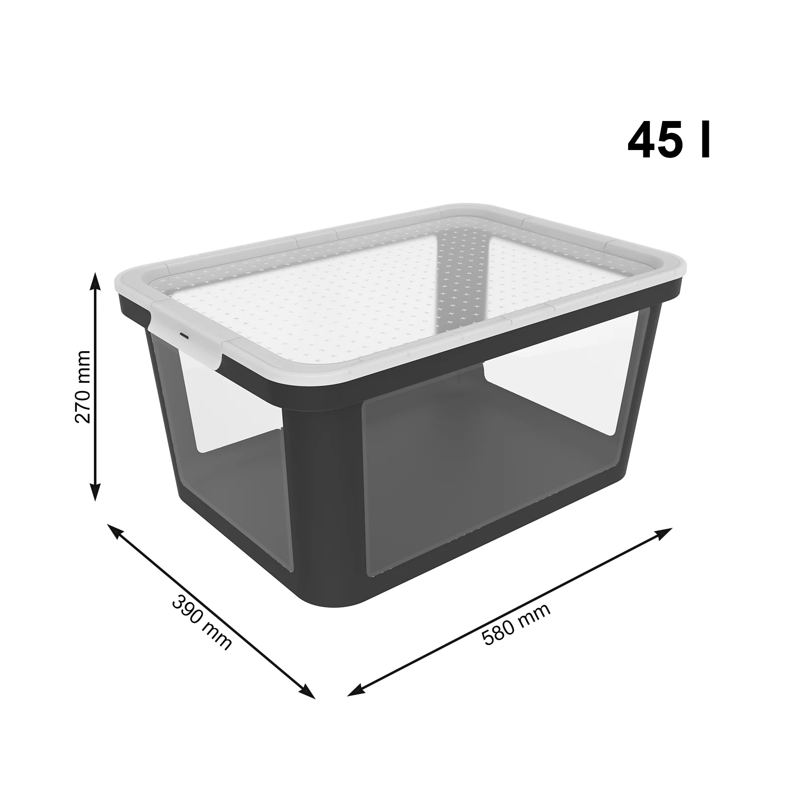 Box mit Stülpdeckel 45 l ALBRIS - Image 11