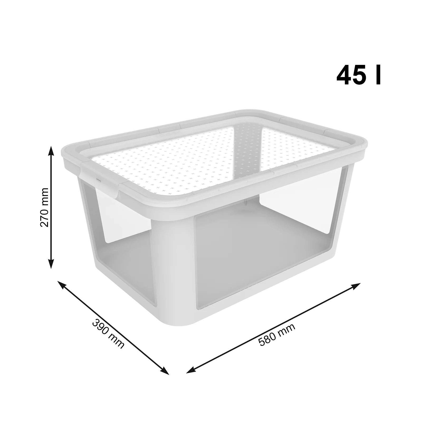 Box mit Stülpdeckel 45 l ALBRIS - Image 12
