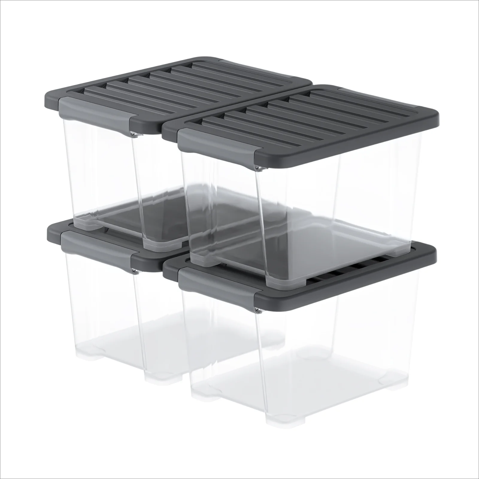 Boxen Set mit Deckel 15 l, 4 tlg. CORE PLUS