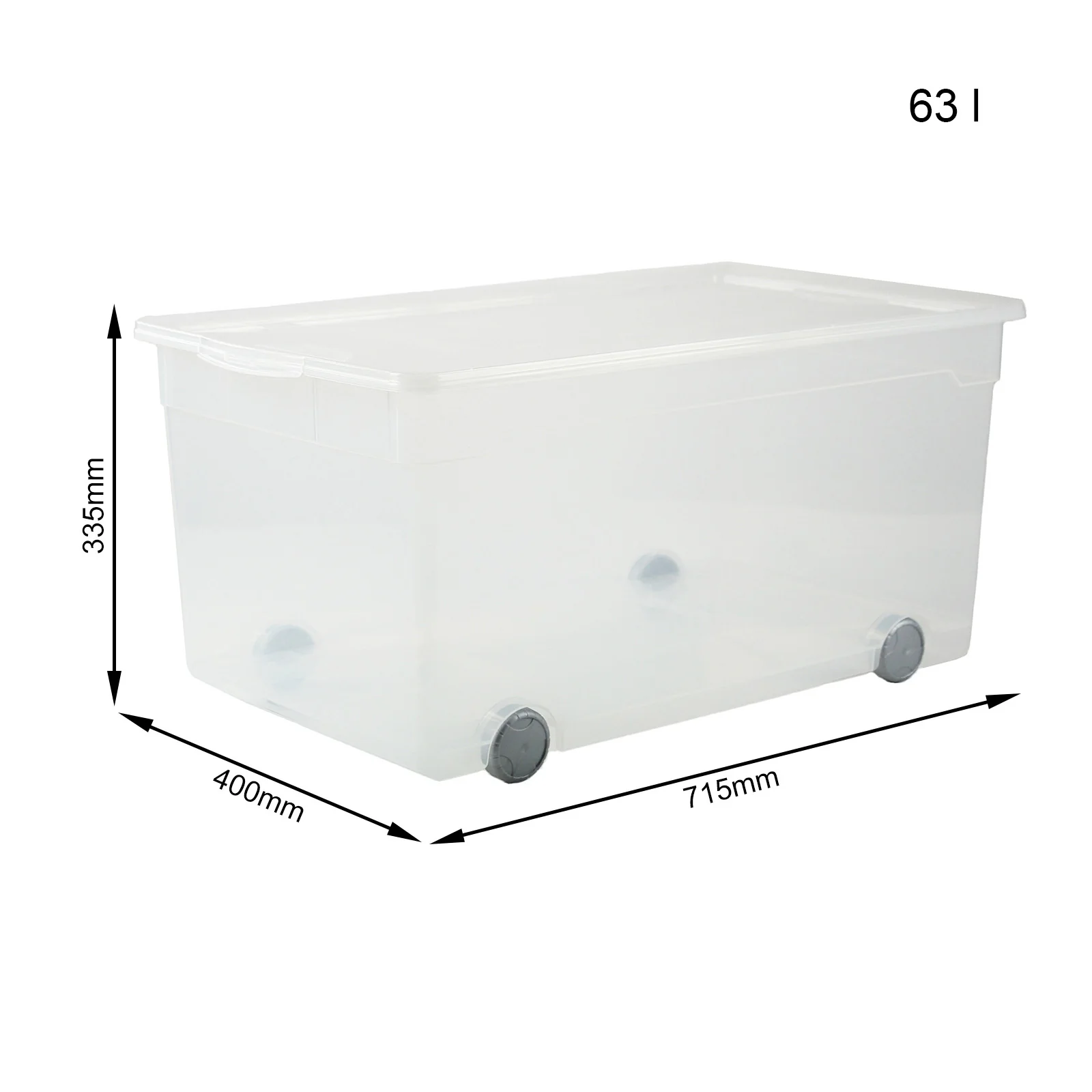 Box mit Rollen 63 l CLEAR - Image 3
