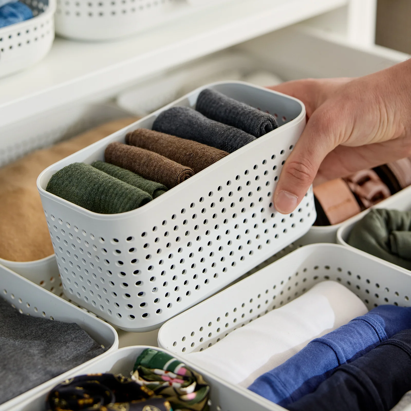 Kleiderschrank Organizer 4er Set Korb XS | WOP - Image 6