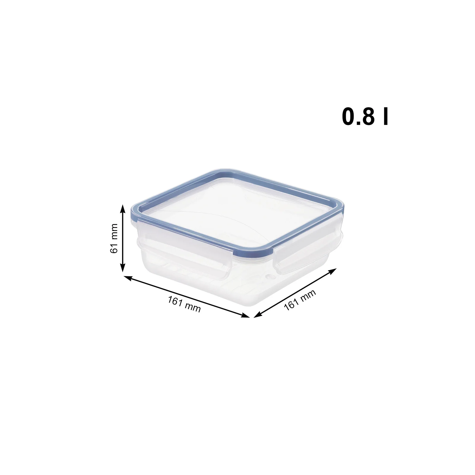 Kühlschrankdose quadratisch 0,8 l CLIC & LOCK - Image 8
