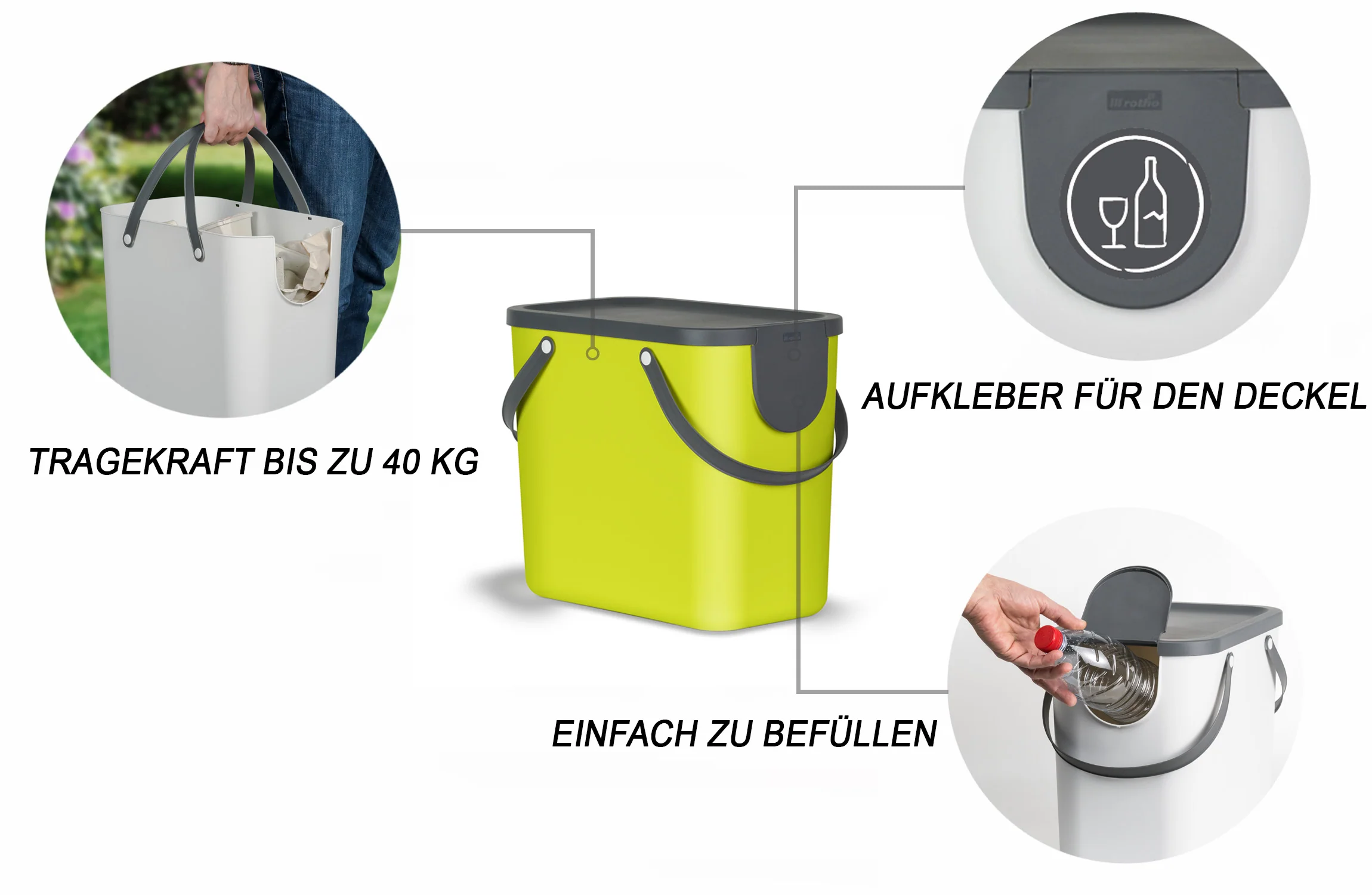 Recycling Müllsystem 25 l ALBULA - Image 16