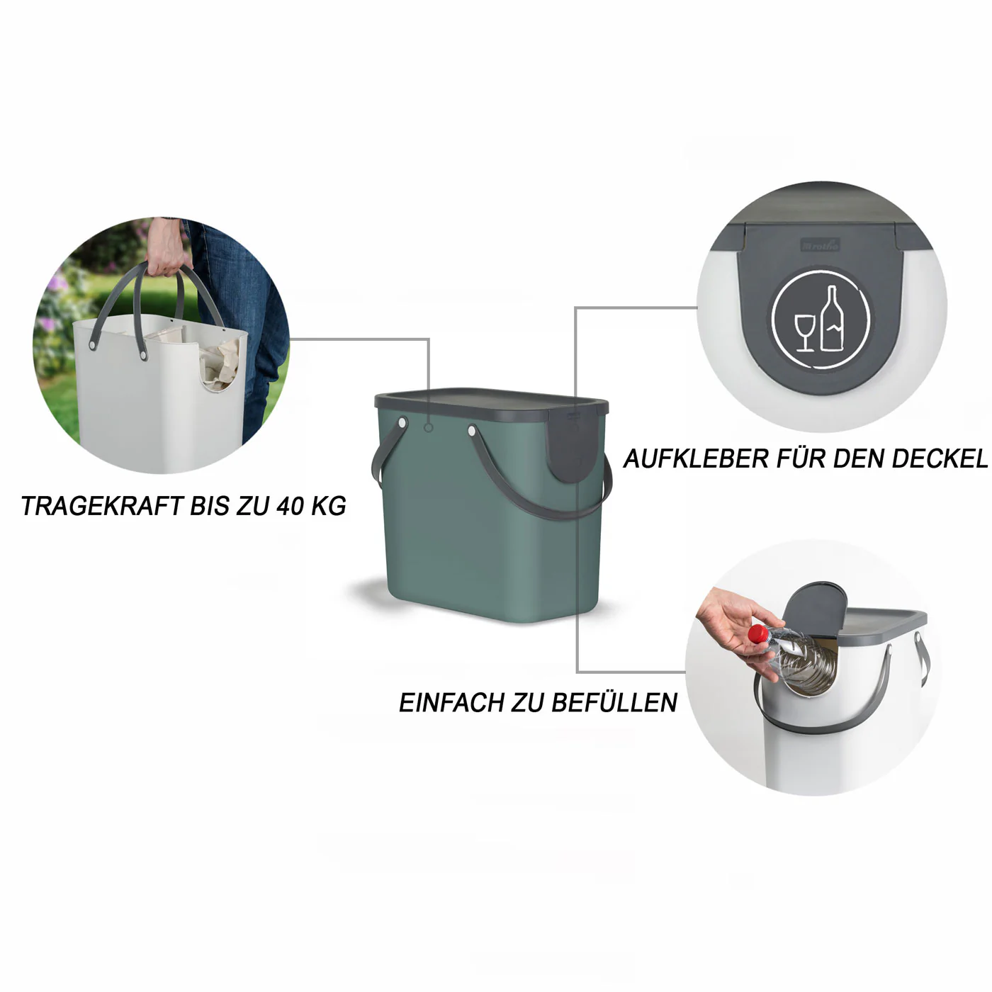 Recycling Müllsystem 25 l ALBULA - Image 21