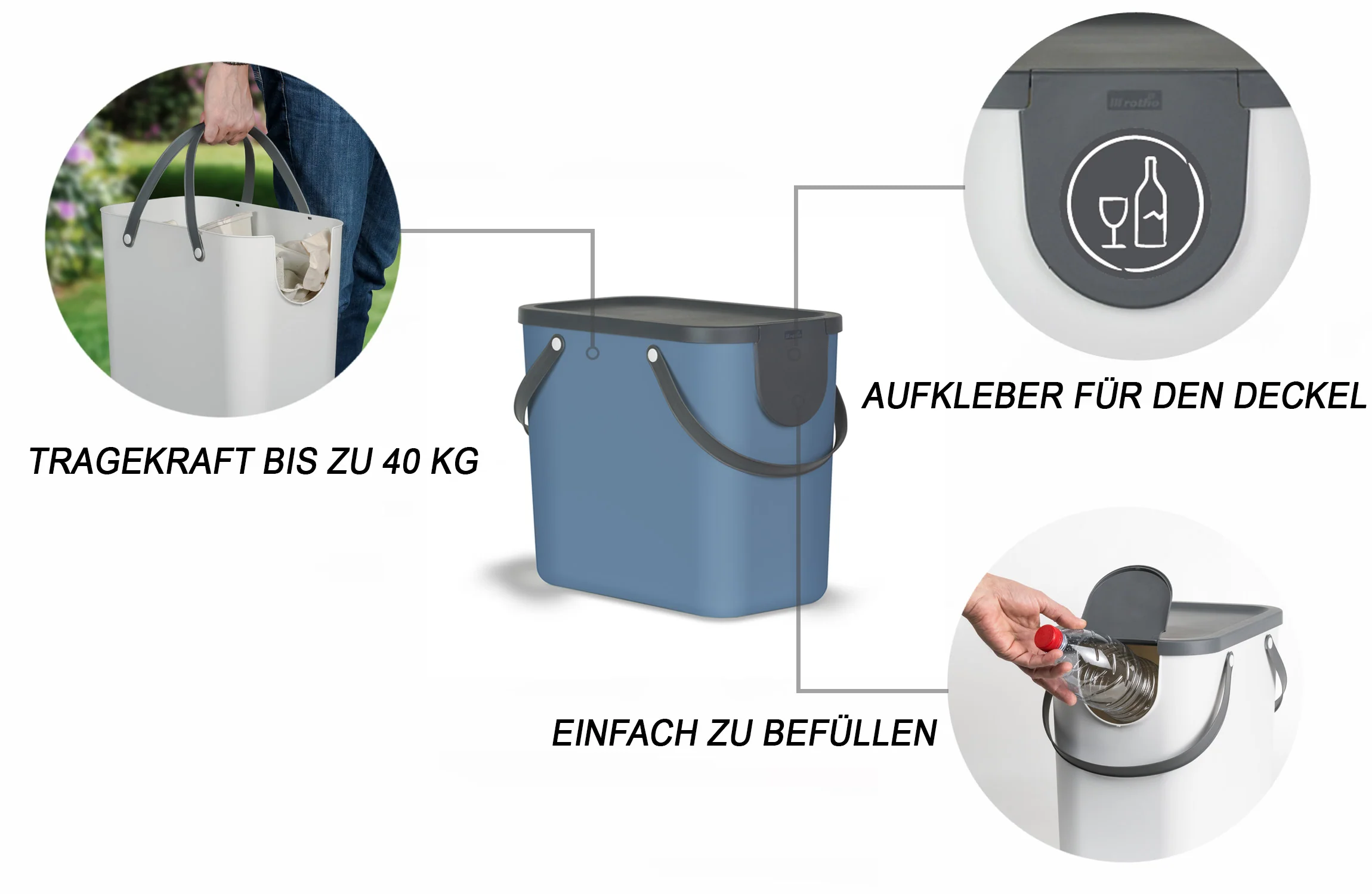 Recycling Müllsystem 25 l ALBULA - Image 27