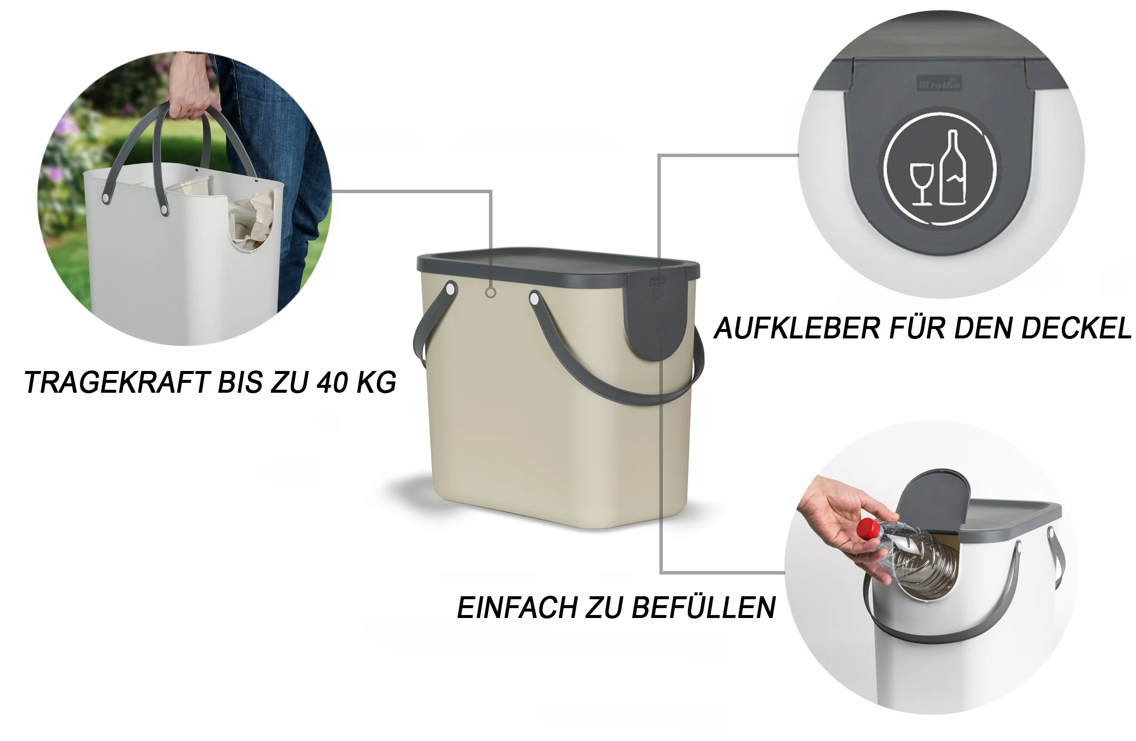 Recycling Müllsystem 25 l ALBULA - Image 33