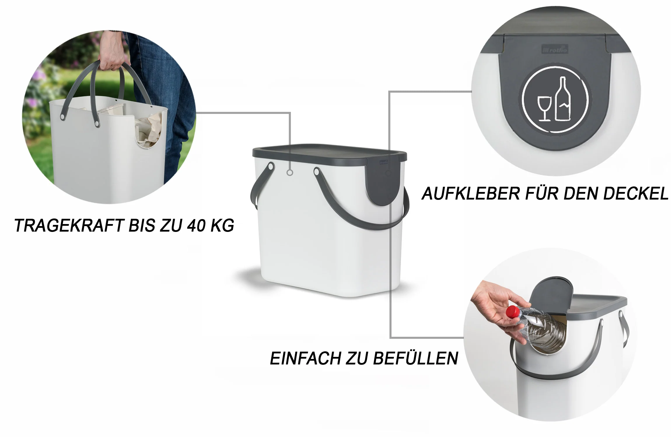 Recycling Müllsystem 25 l ALBULA - Image 5