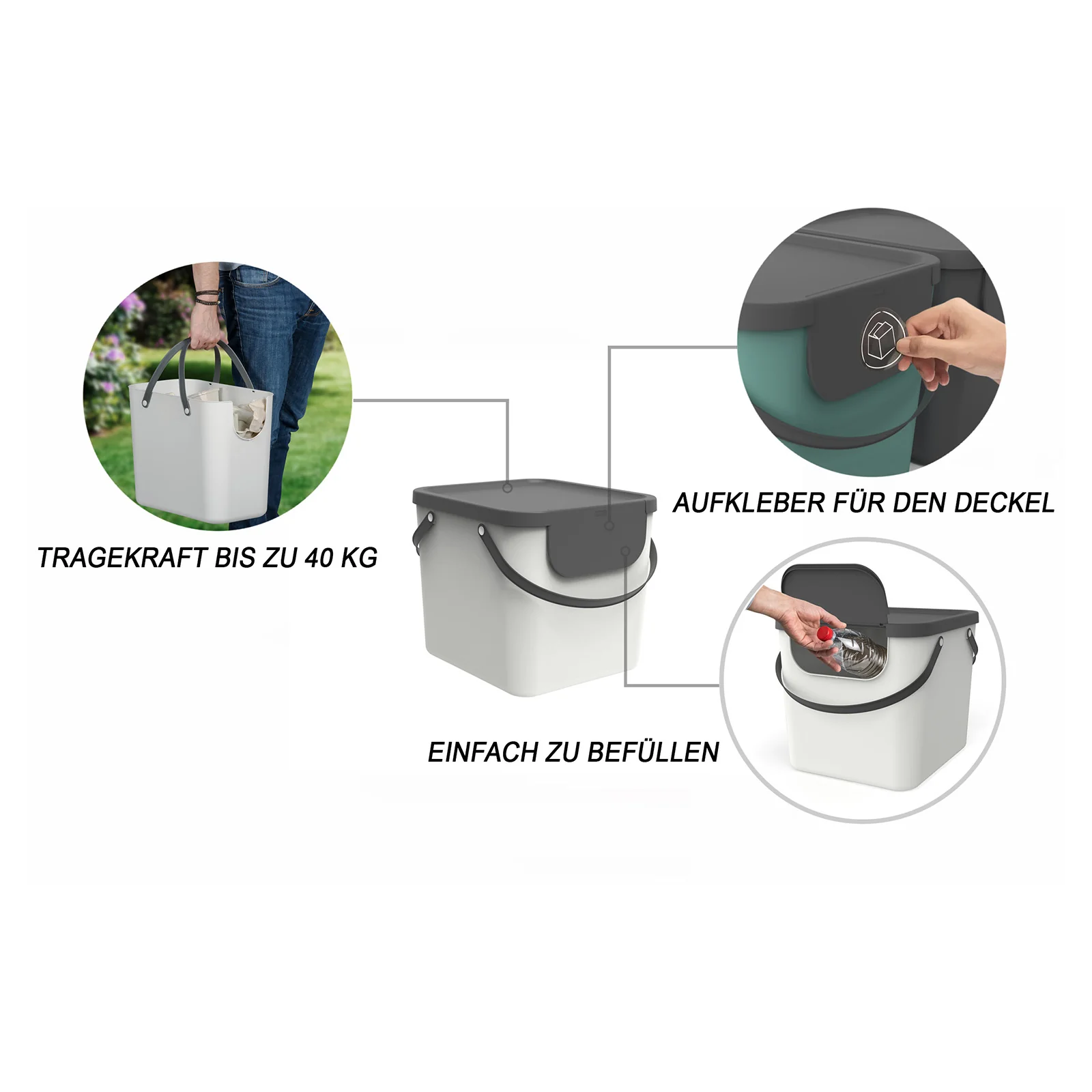 Recycling Müllsystem 40 l ALBULA - Image 13