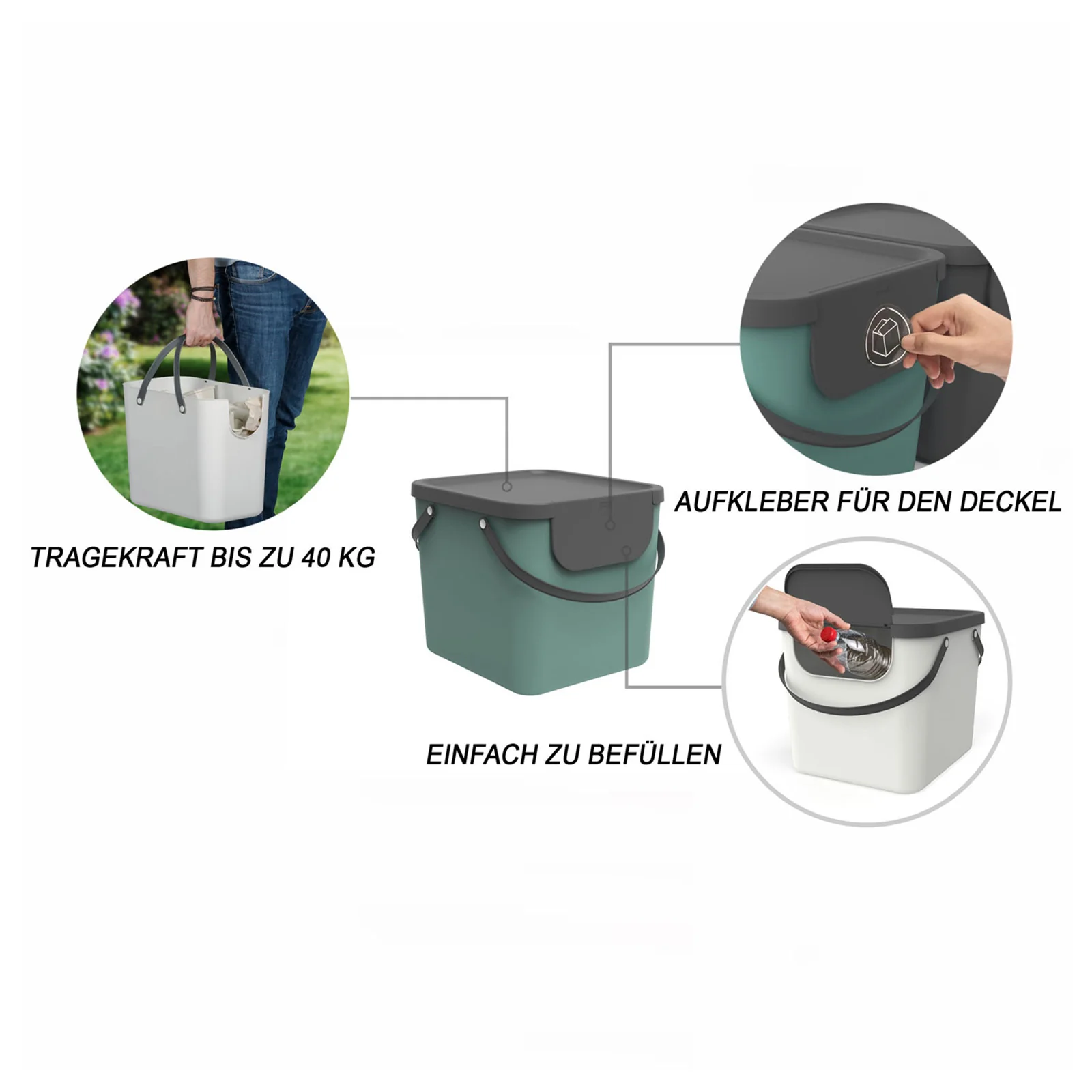 Recycling Müllsystem 40 l ALBULA - Image 14
