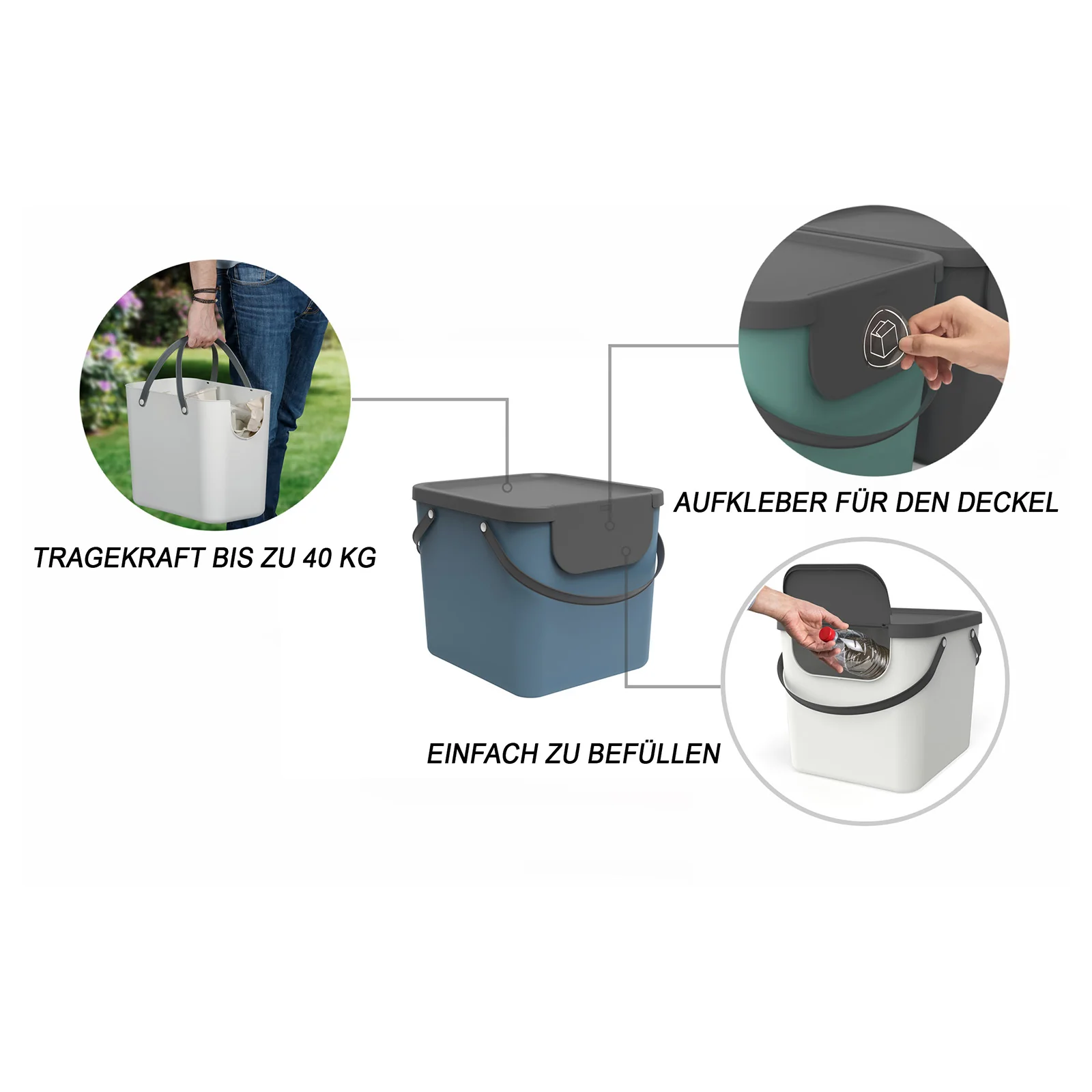 Recycling Müllsystem 40 l ALBULA - Image 15
