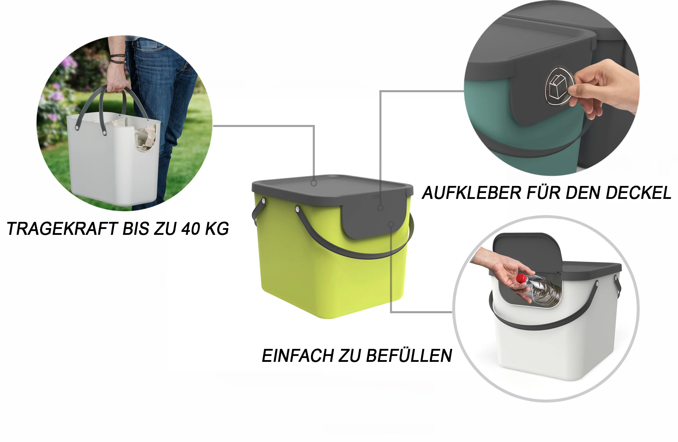 Recycling Müllsystem 40 l ALBULA - Image 17