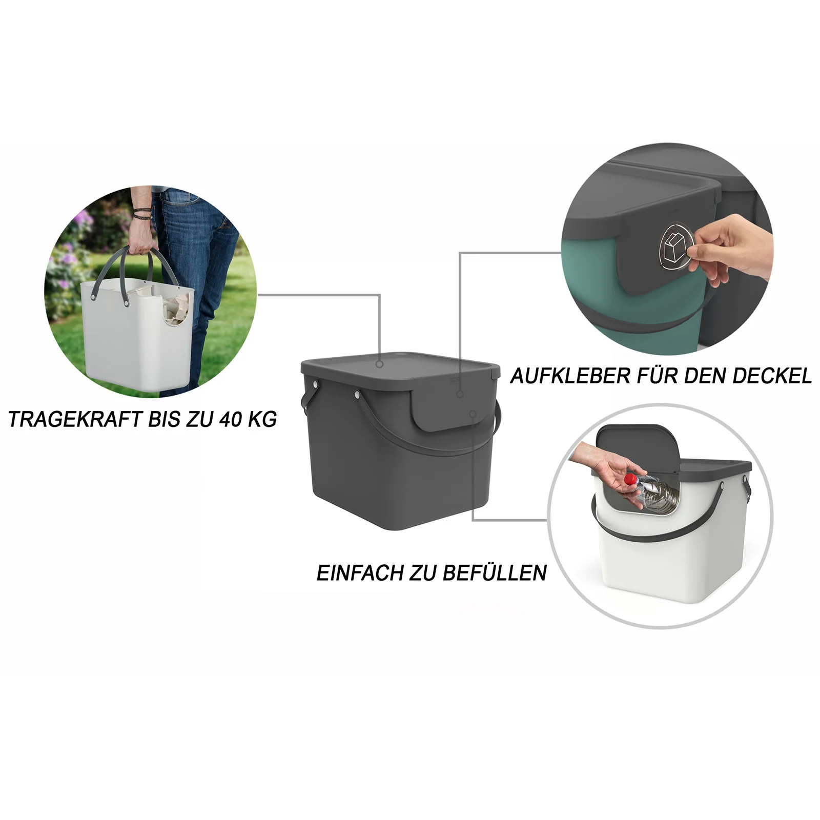 Recycling Müllsystem 40 l ALBULA - Image 18
