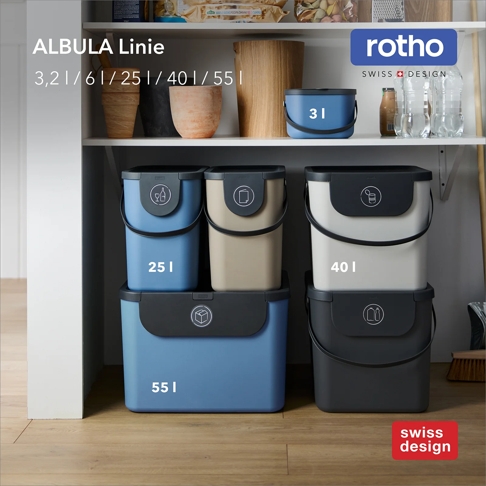 Recyclingbehälter 55 l - 2er Set ALBULA - Image 24