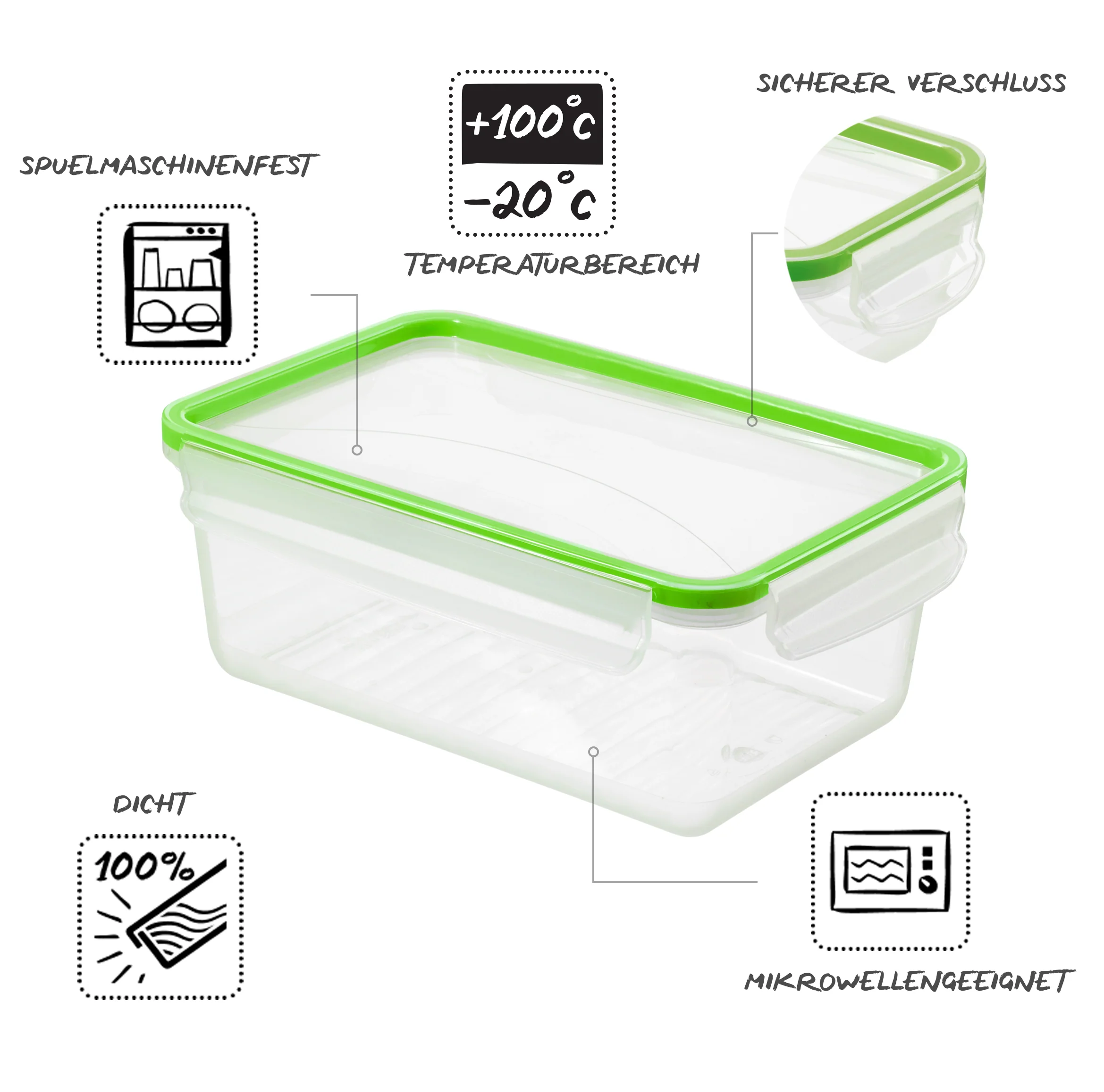 3er-Set 2l Rotho CLIC & LOCK - Image 4