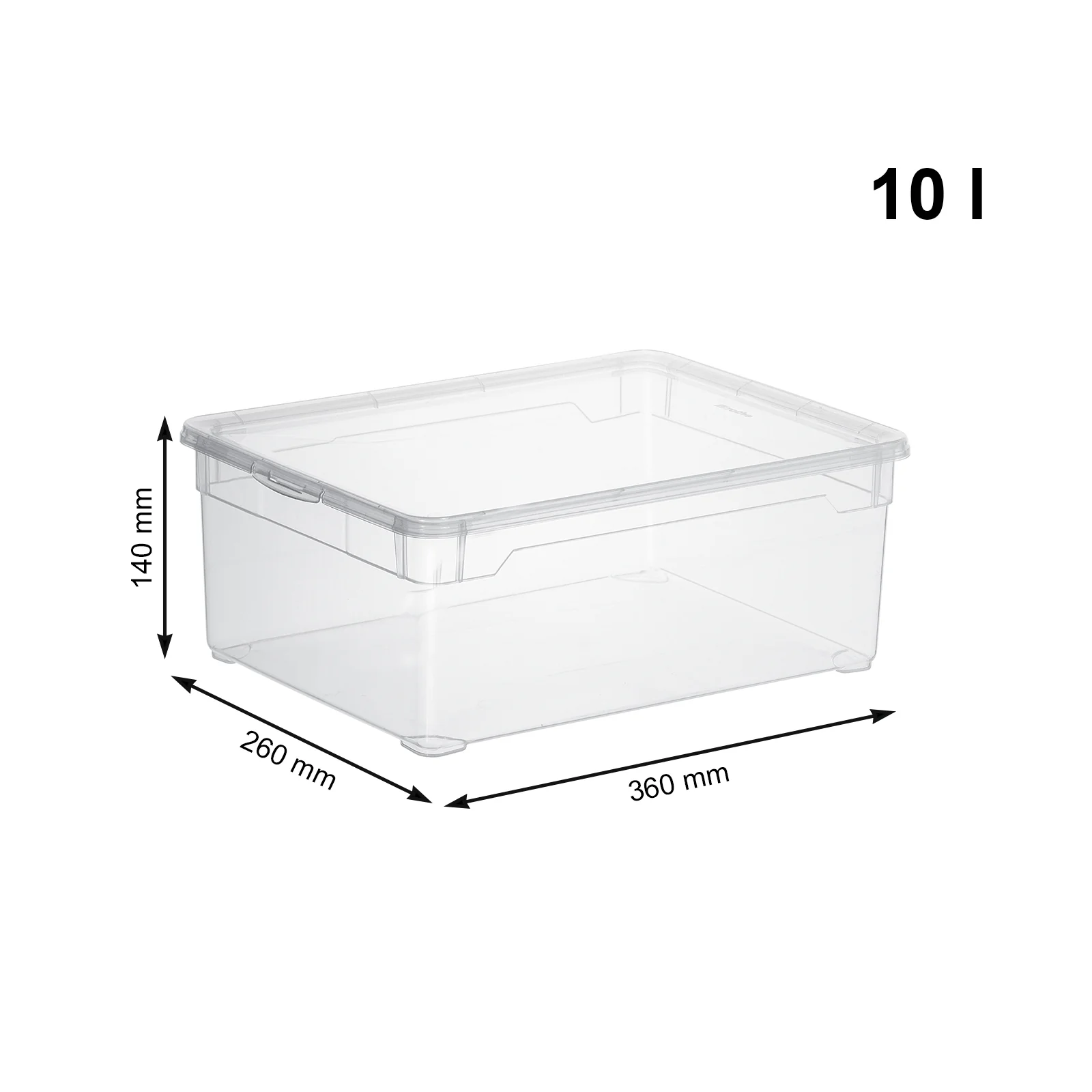 Set Aufbewahrungsbox 10 l 6.tlg CLEAR | Horizont blau transparent - Image 6