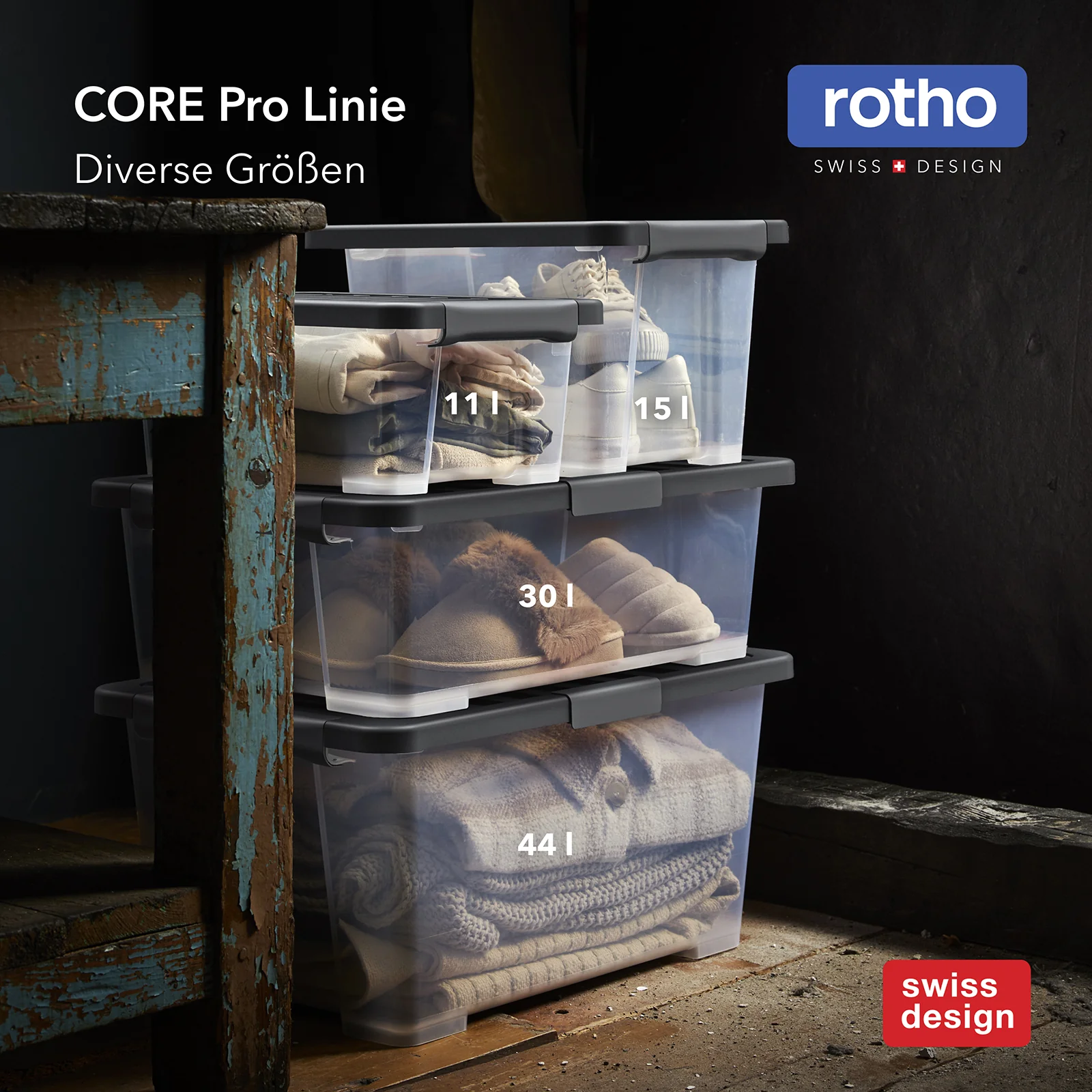 Set Boxen mit Deckel 65 l, 4 tlg. CORE PRO - Image 9