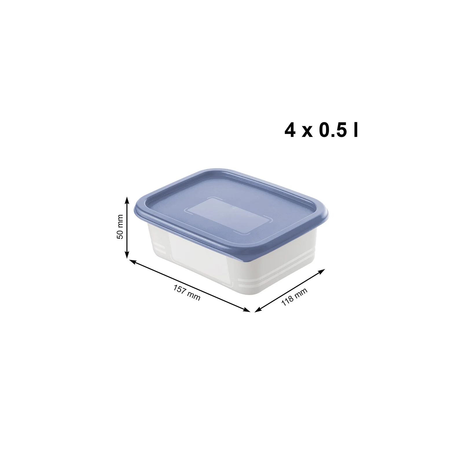 4er Set Gefrierdosen 0,5 l DOMINO - Image 9