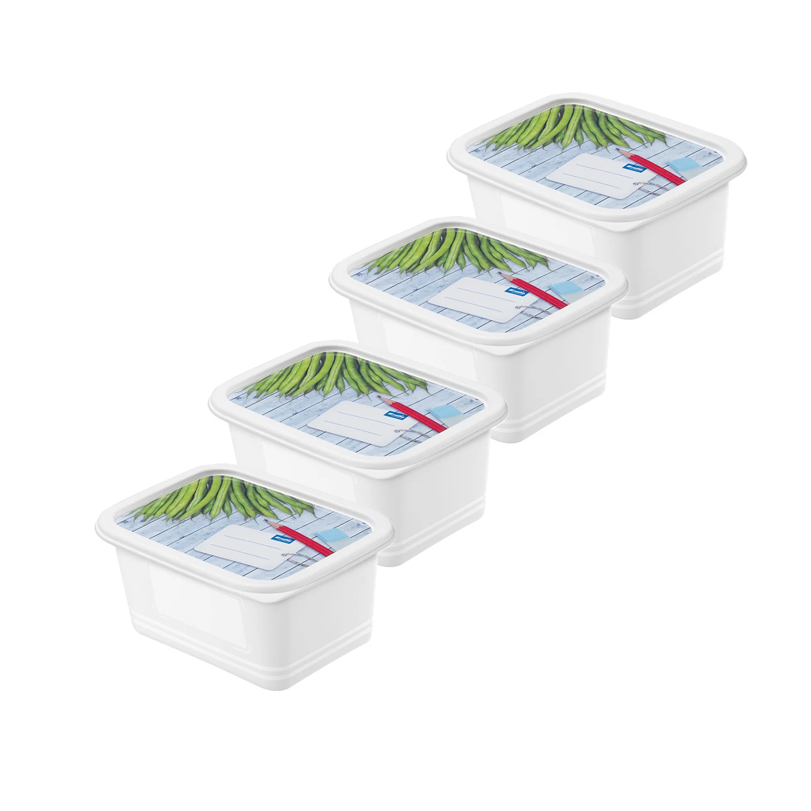 4er Set Gefrierdosen 0,75 l DOMINO - Image 2