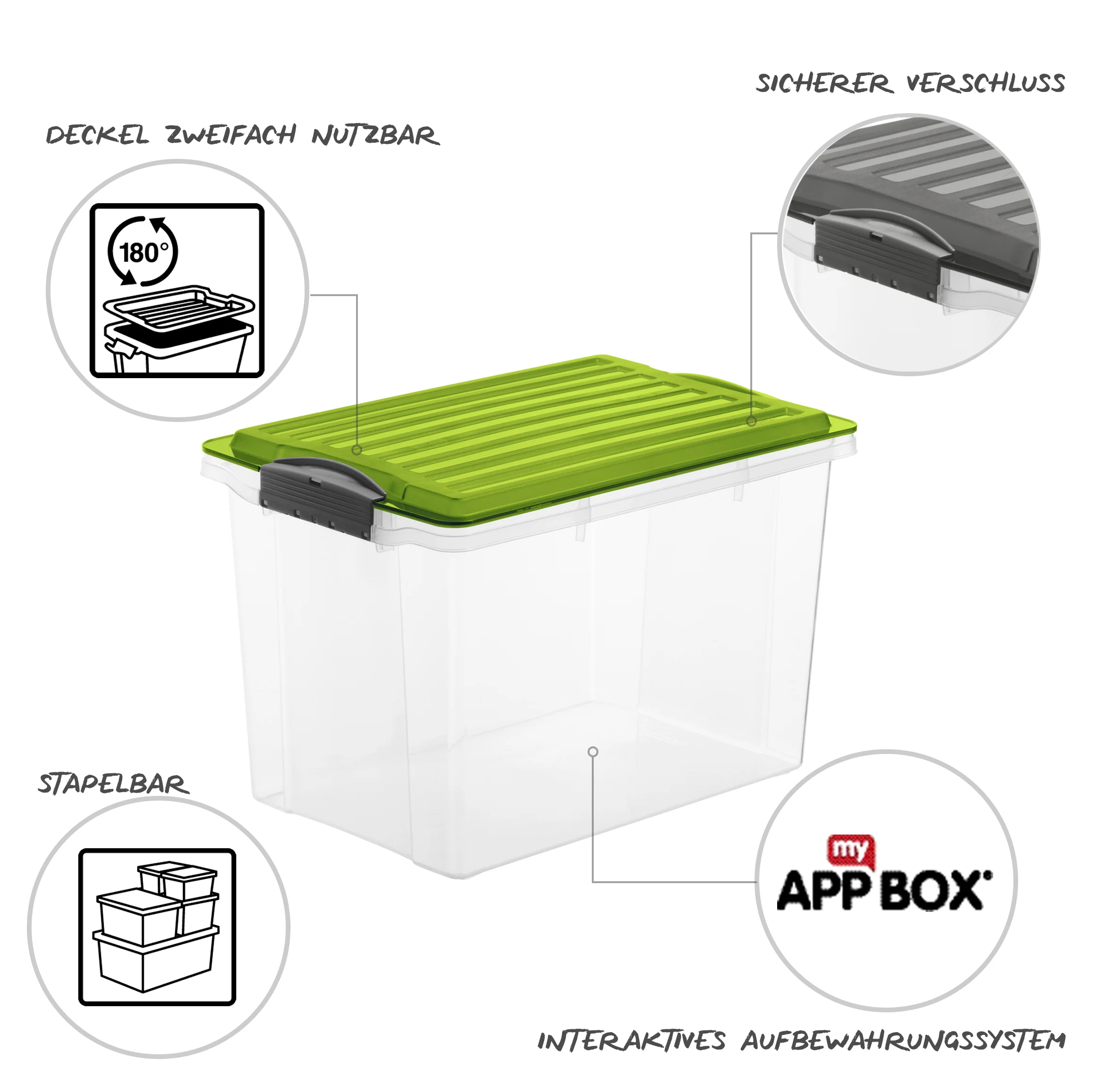 Stapelbox hoch DIN A4, 19 l COMPACT - Image 8