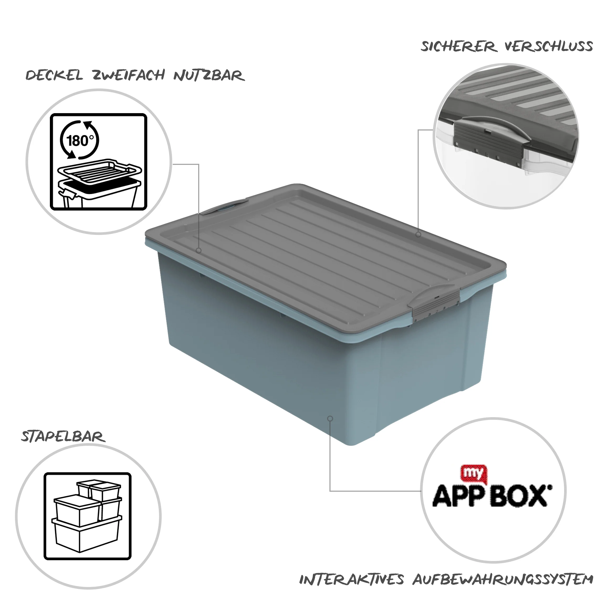 Stapelbox DIN A3, 38 l COMPACT - Image 6