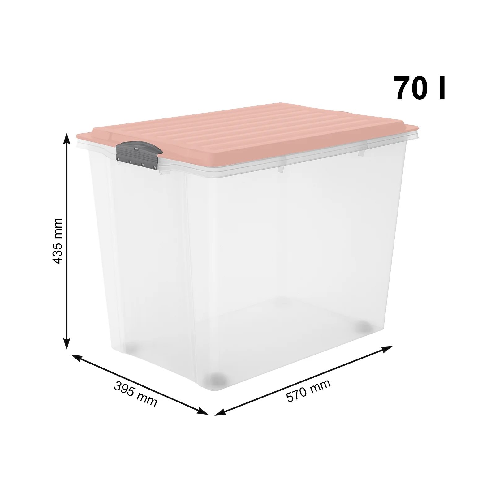 Stapelbox mit Rollen DIN A3, 70 l COMPACT - Image 17