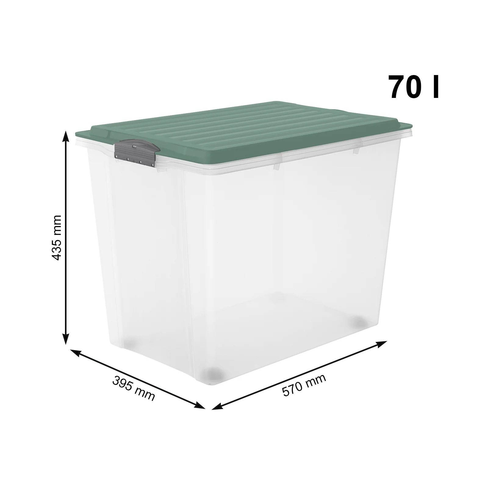 Stapelbox mit Rollen DIN A3, 70 l COMPACT - Image 18