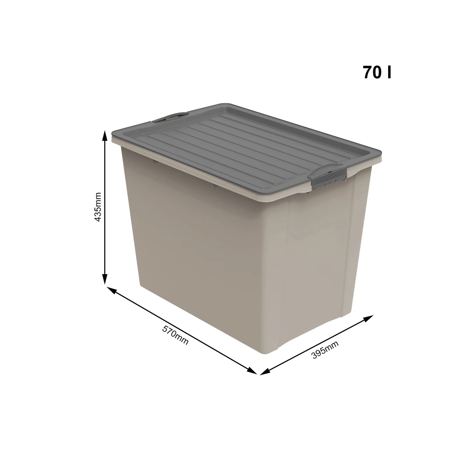 Stapelbox mit Rollen DIN A3, 70 l COMPACT ECO - Image 10