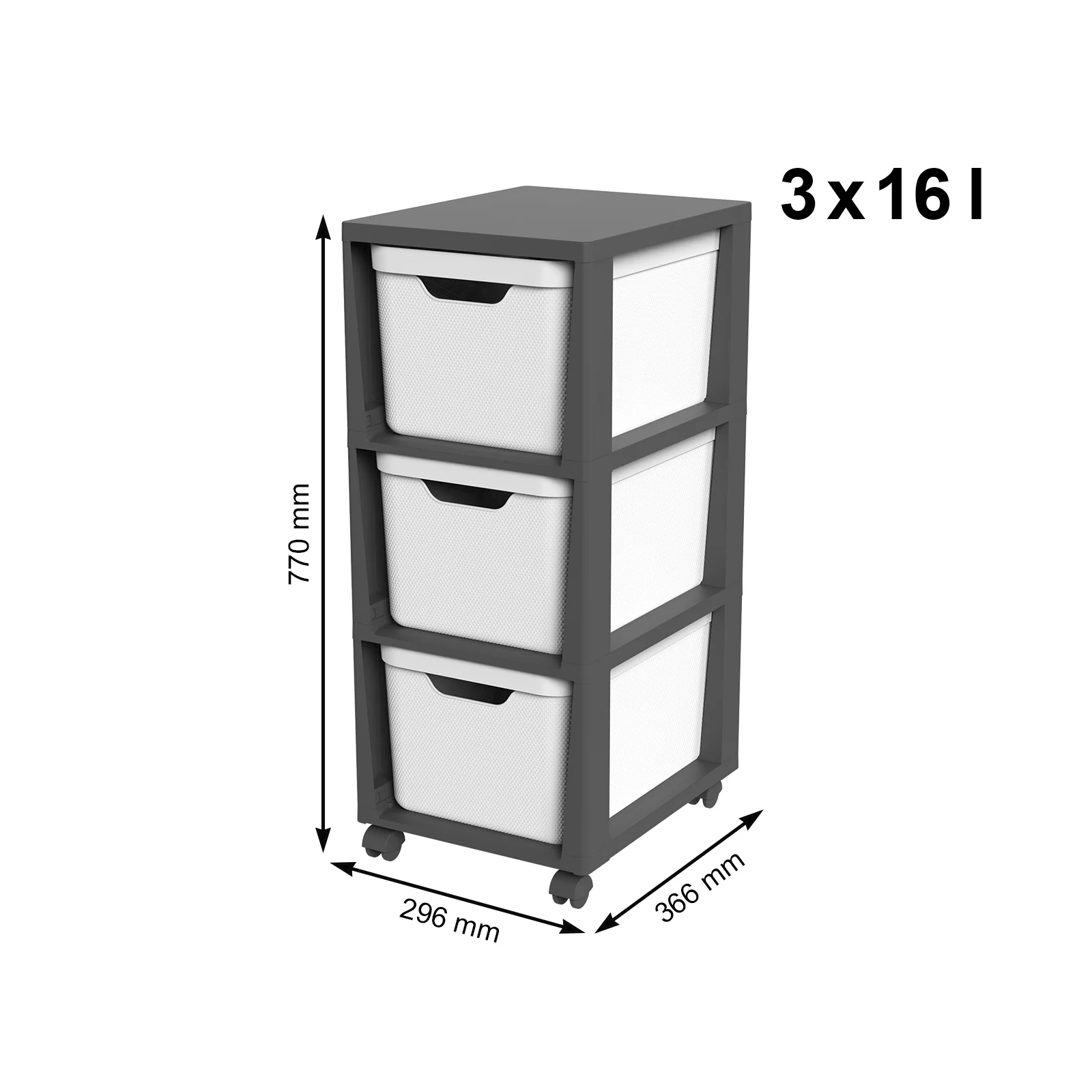 Tower mit Rollen 3 x 16 l JIVE - Image 5
