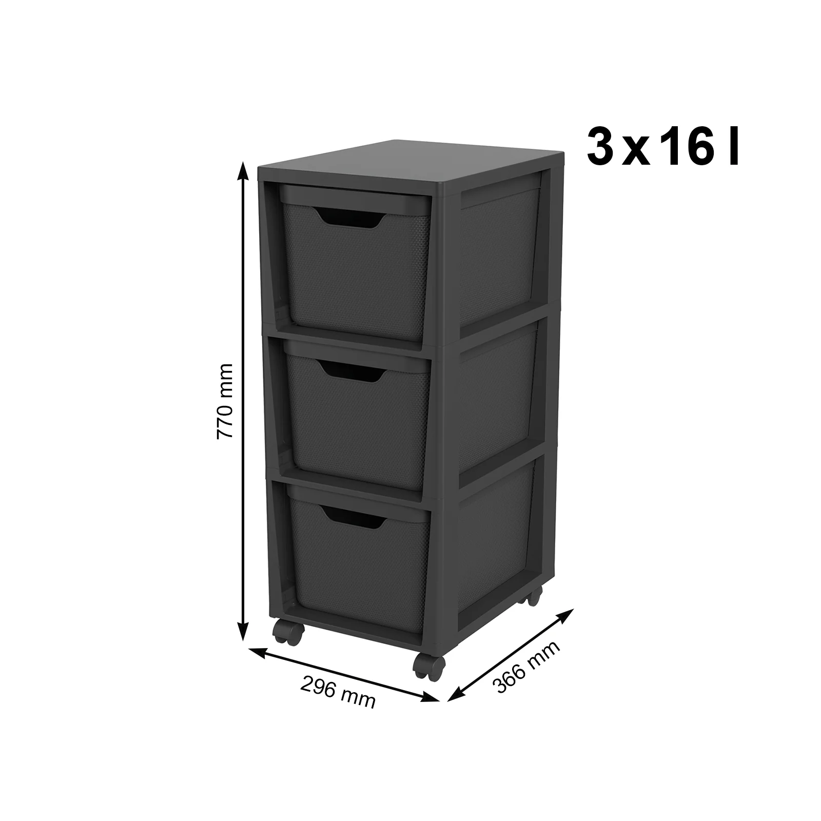 Tower mit Rollen 3 x 16 l JIVE - Image 6